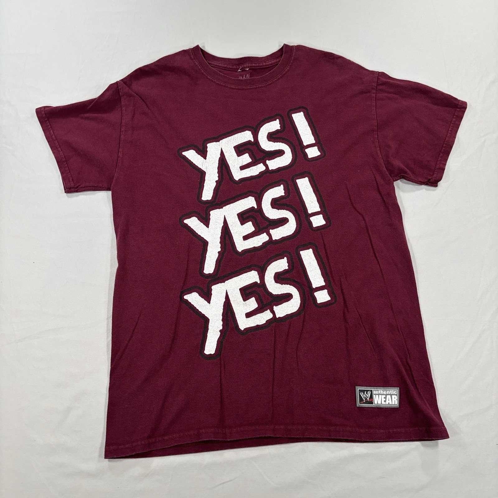 WWE Daniel Bryan Shirt Mens Medium Maroon Yes Yes Yes Graphic Tee