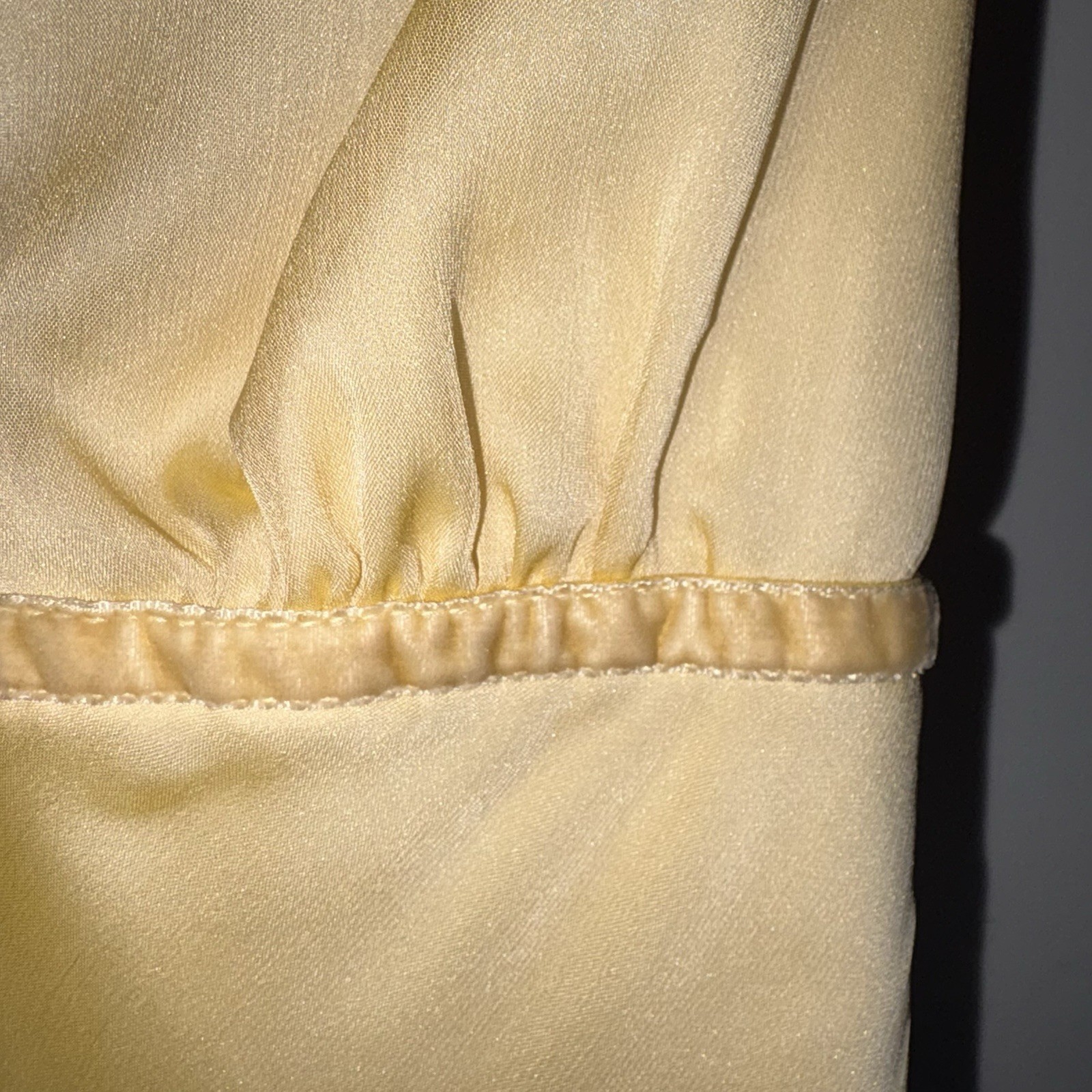 VTG Studio Y Yellow Chiffon Midi Tie Dress Size 13/14 Fairy Boho Ethereal Y2K