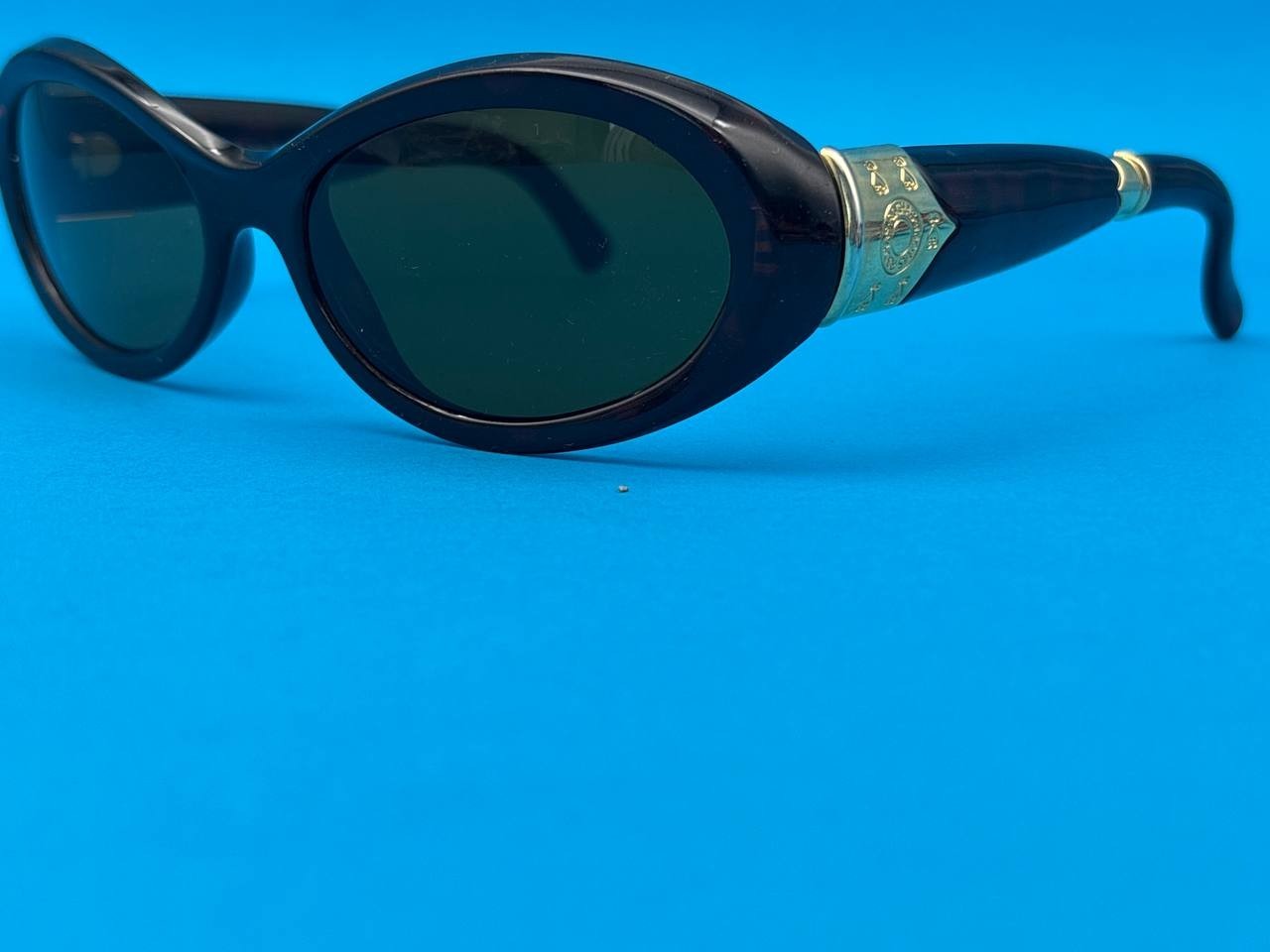 Vintage Rochas Paris 9033 12 Oval Sunglasses Brown Tortoise France Designer