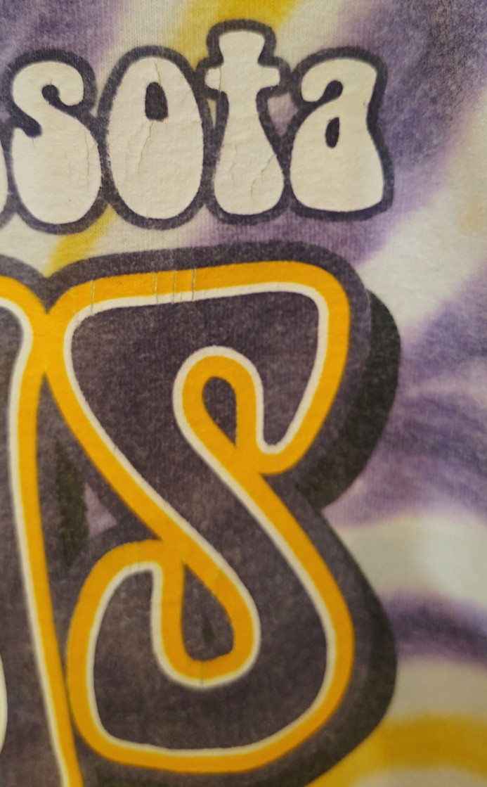 VINTAGE 1999 MINNESOTA VIKINGS RANDALL CUNNINGHAM TIE DYE T-SHIRT ADULT XL