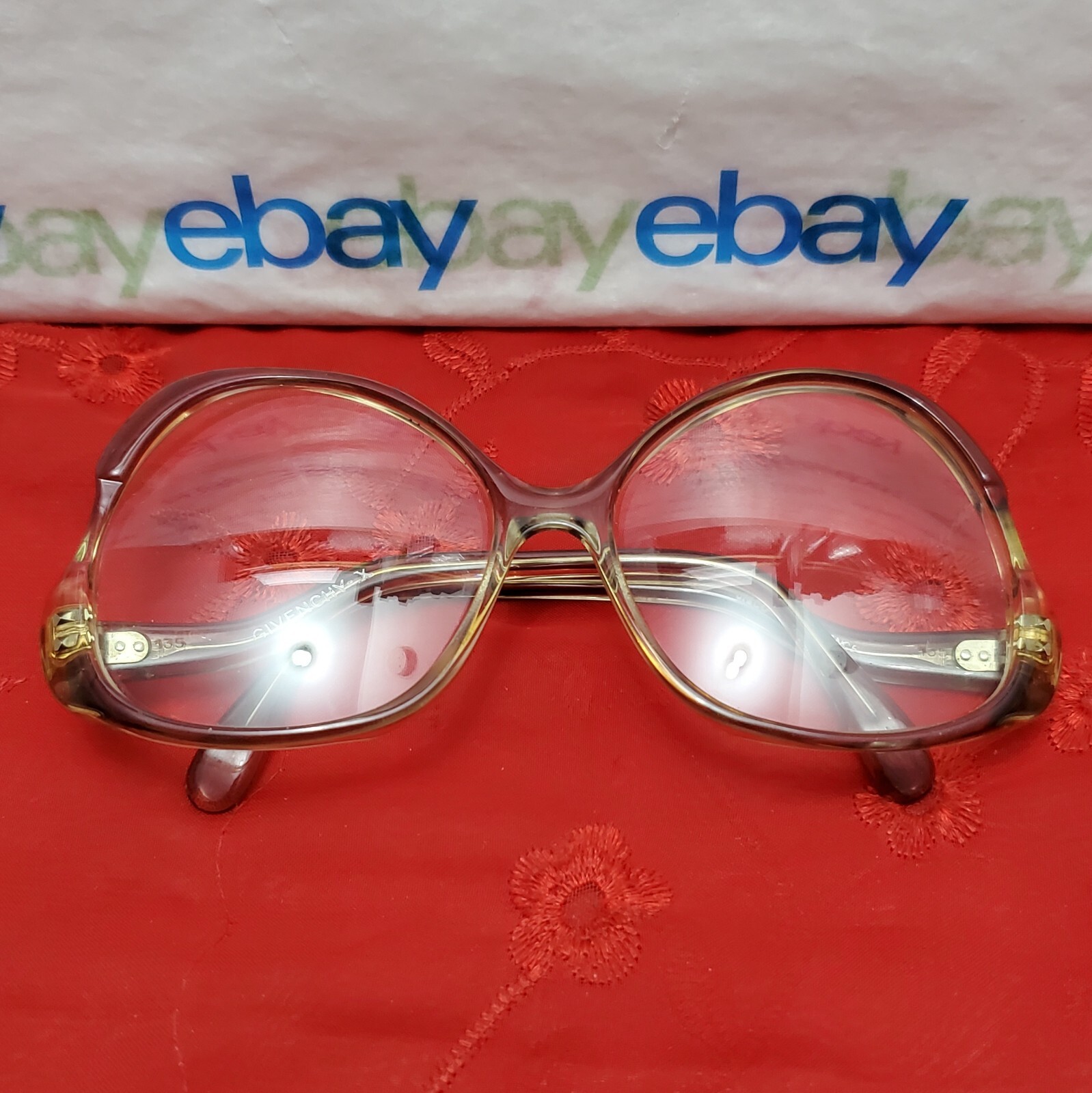 ✅️⭐️ Rare & Vintage Givenchy – X TF Unico Golden Gray 135 mm Eyeglasses “Frames”