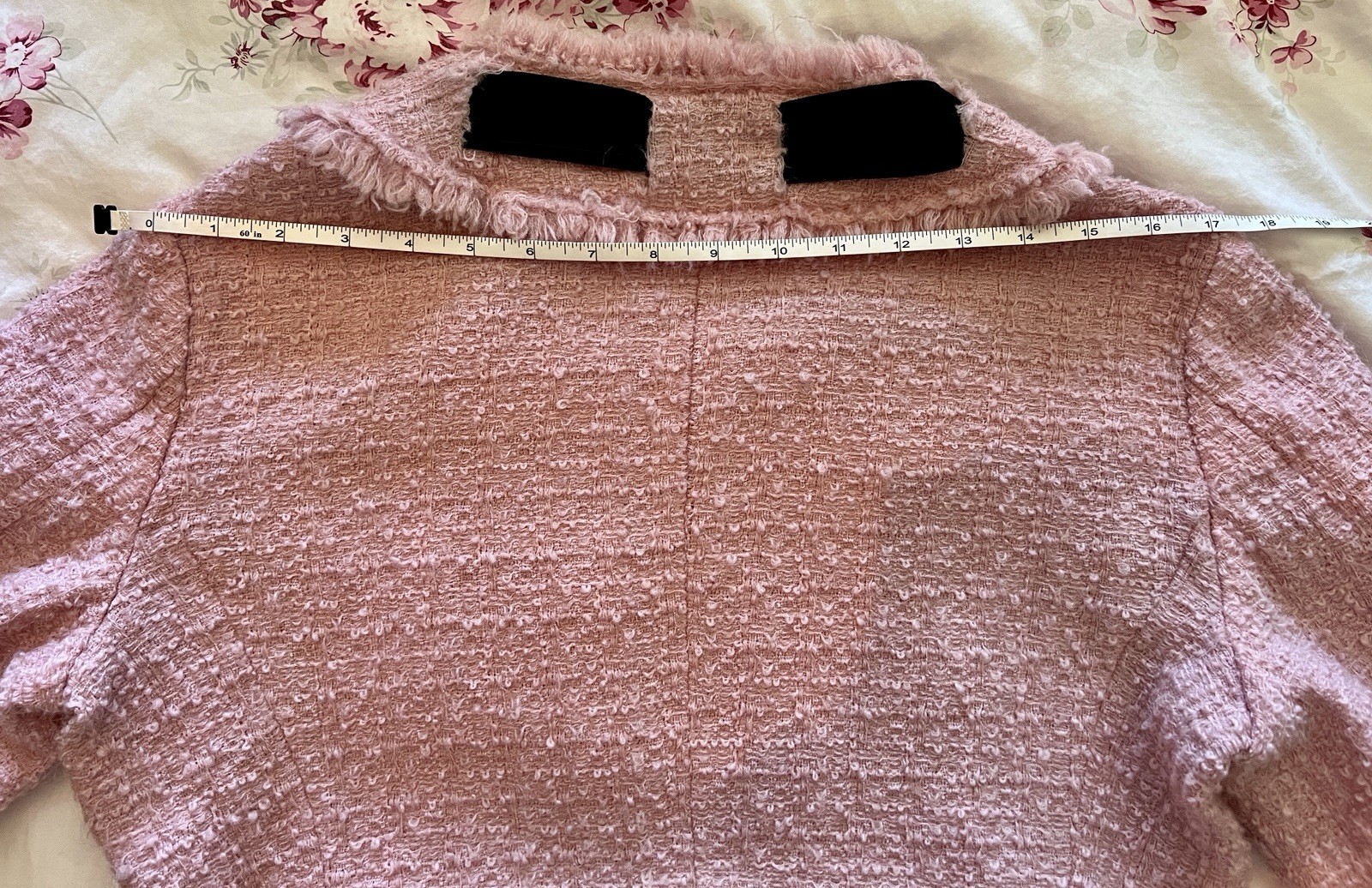 Vintage Moschino Pink & Black Bouclé Suit Size 10 Great Condition Worn Only Once