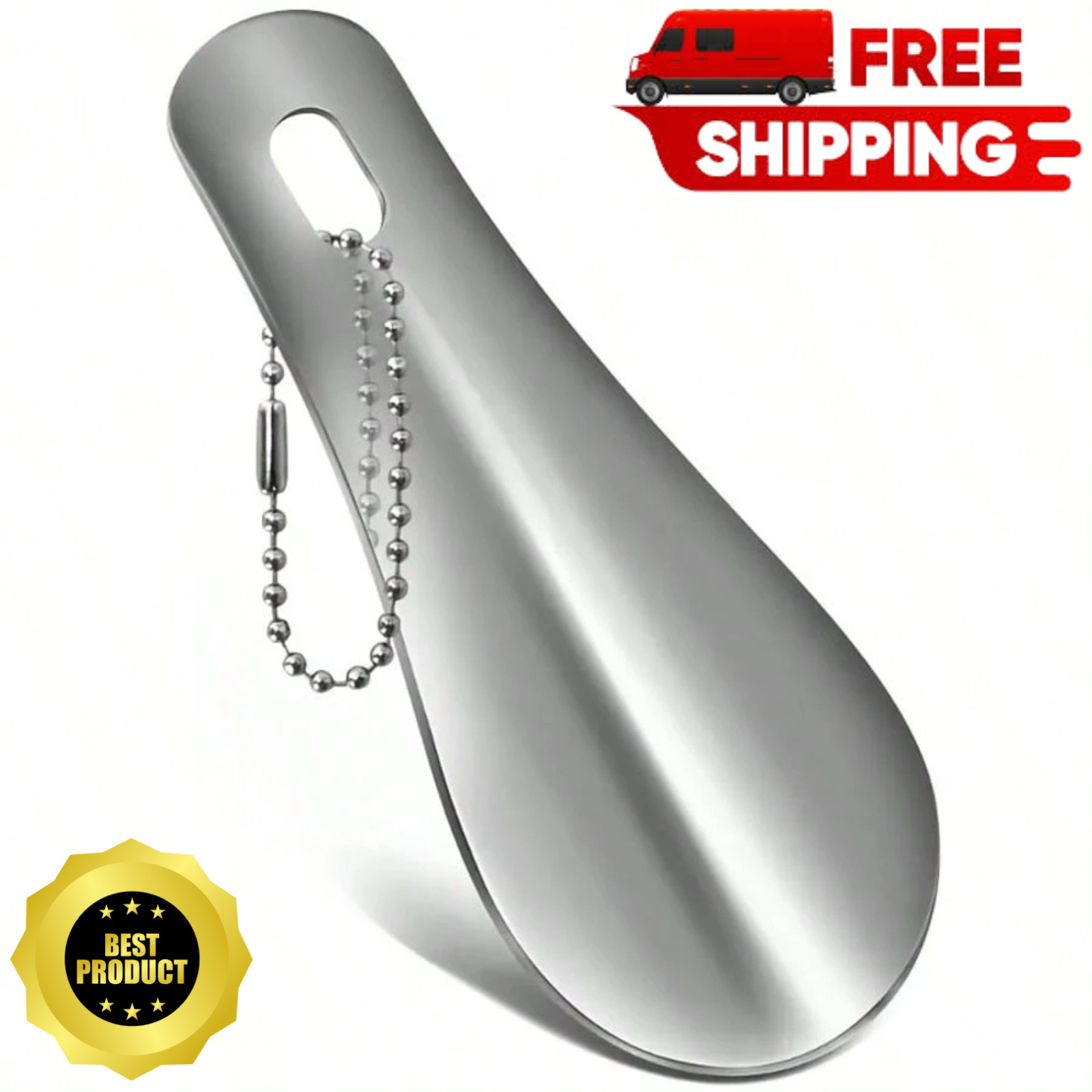 Portable Metal Shoe Horn Lifter Mini Stainless Steel Boot Puller Spoon For Help