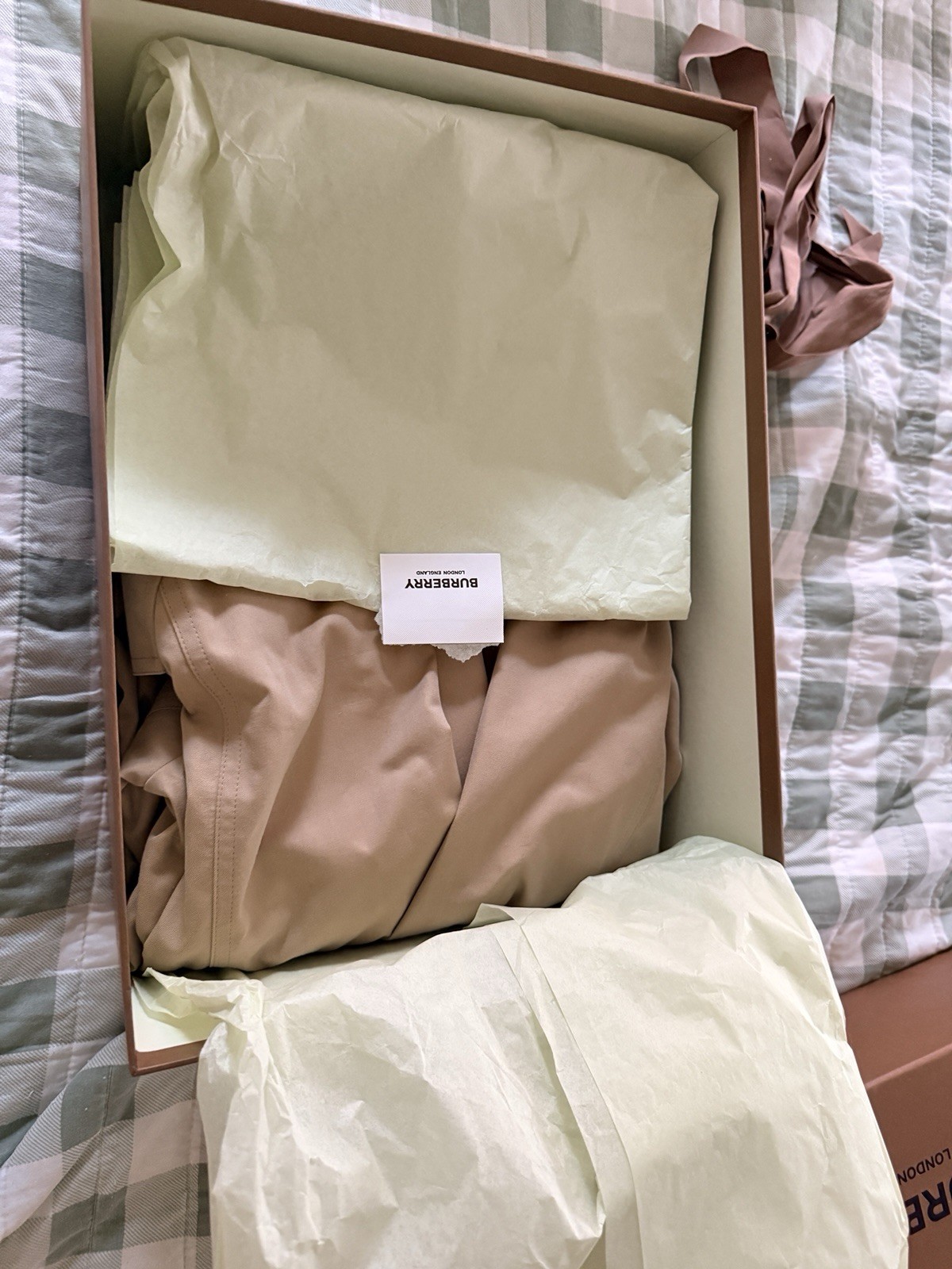 Burberry Kensington Heritage Trench Coat Honey US 16 EU 50 Made in England NWT