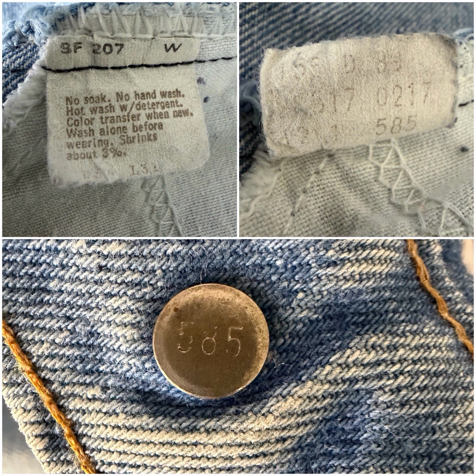 Vintage 80s Levi’s 517 🍊 Tab Bootcut Jeans Made in USA 32×30 Great Natural Fade