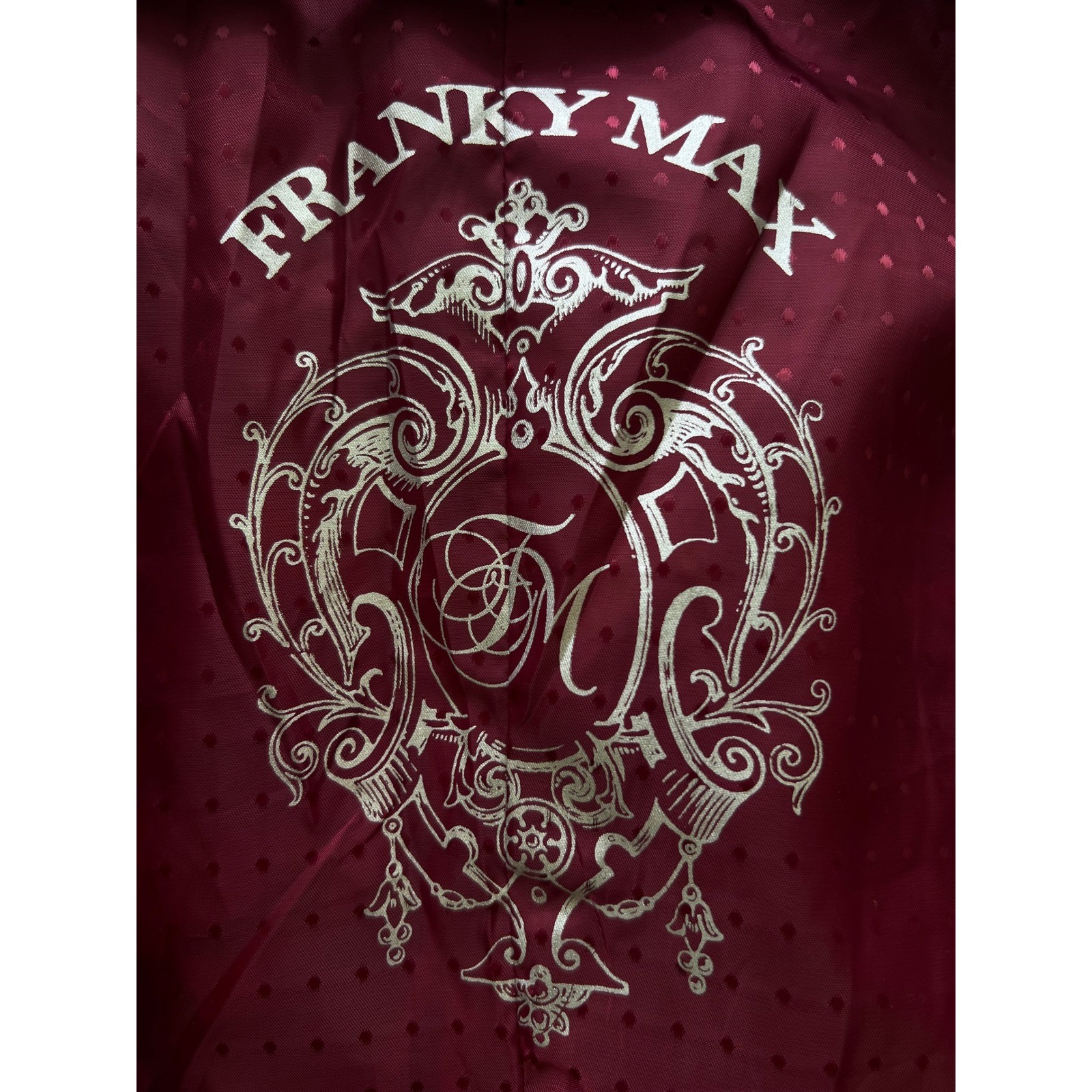 VTG FRANKY MAX Brown Embroidered Studded Grunge Western VelourY2k Bling Blazer L