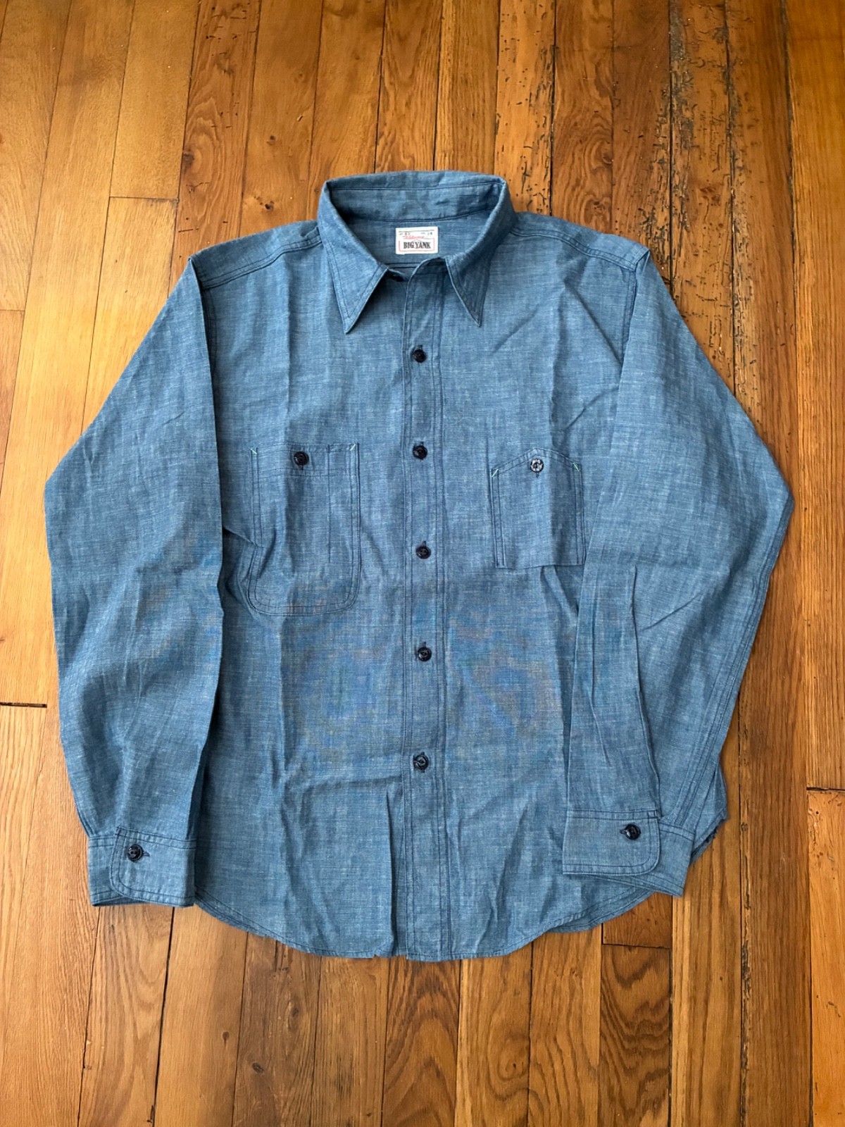 Vintage Big Yank 1935 Chambray Shirt size 16 made in Japan