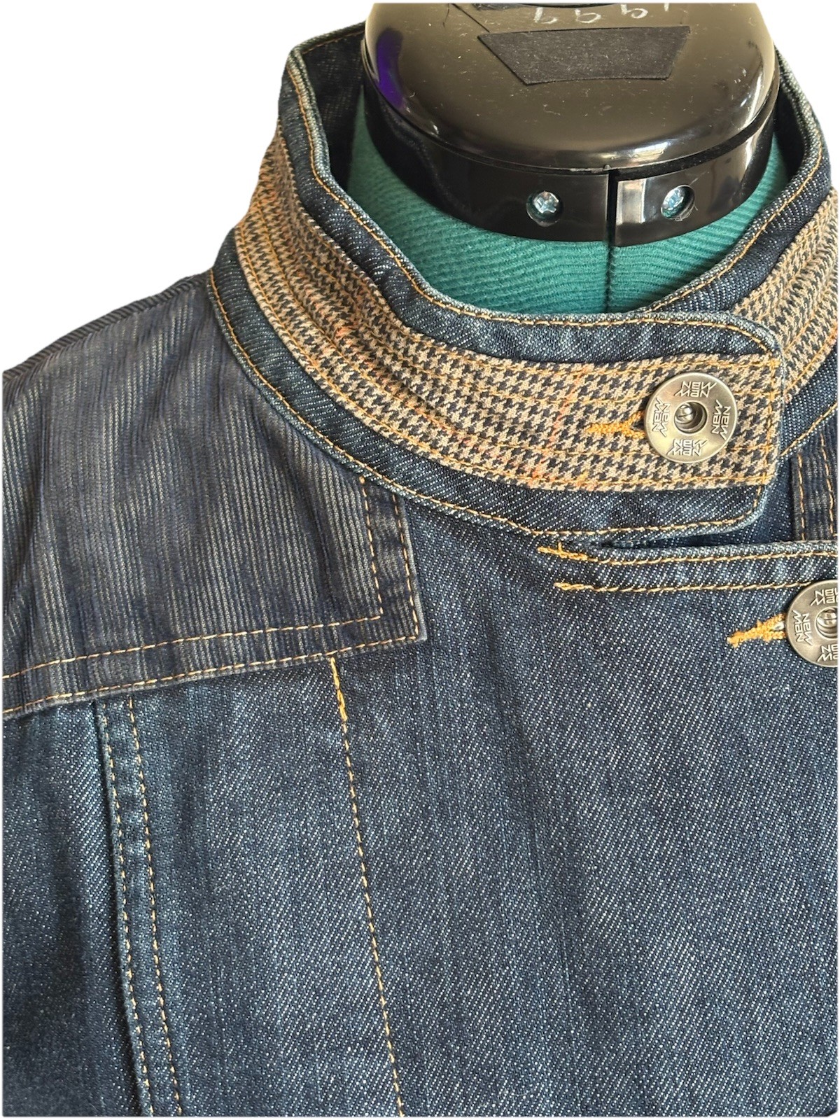 Vintage New Man France Jean Jacket Structured And Lined Size M US 8 EU 40 **read