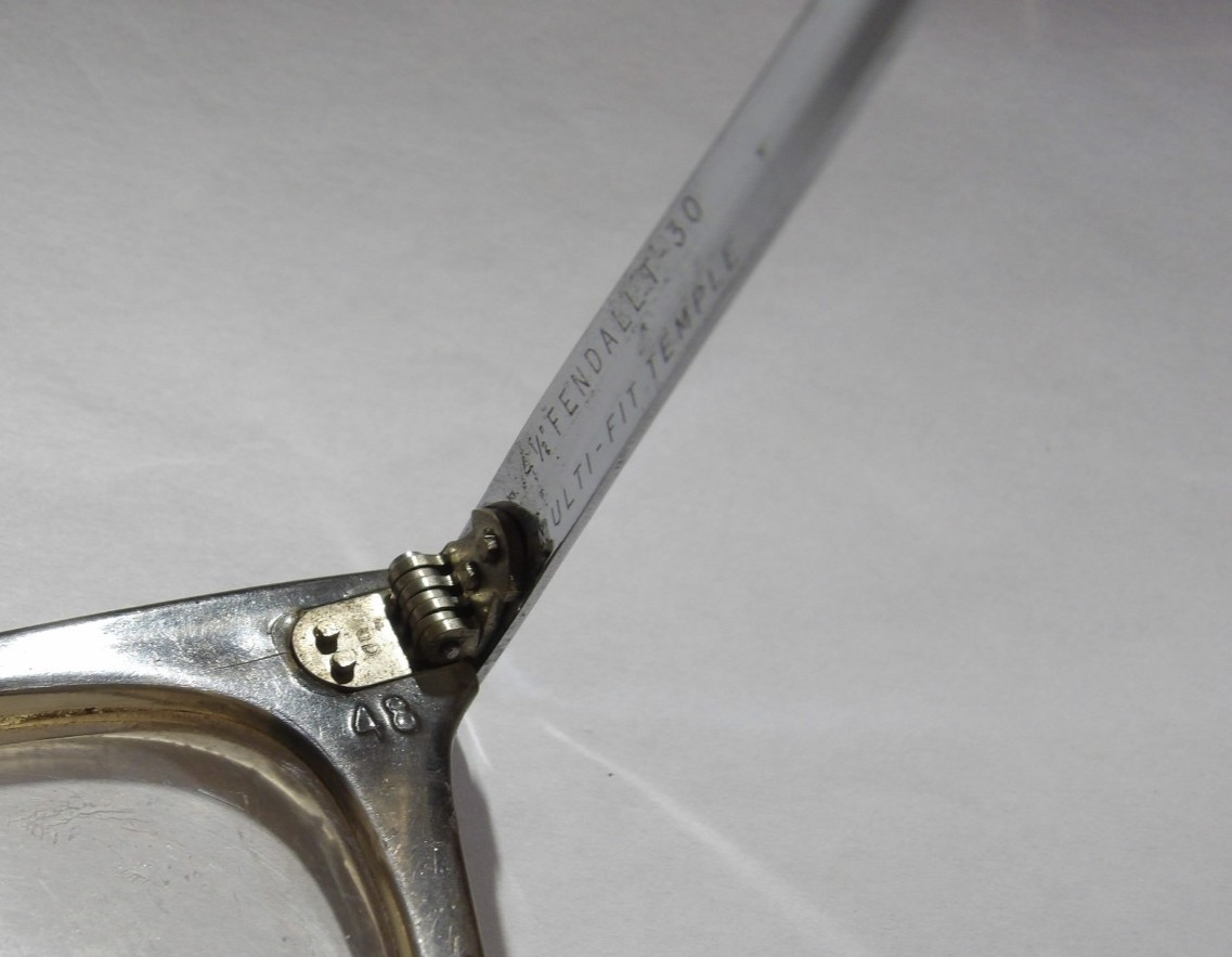 VINTAGE FENDALL T-30 SAFETY GLASSES/EYEGLASS FRAMES! 48mm LENS! 4 1/2