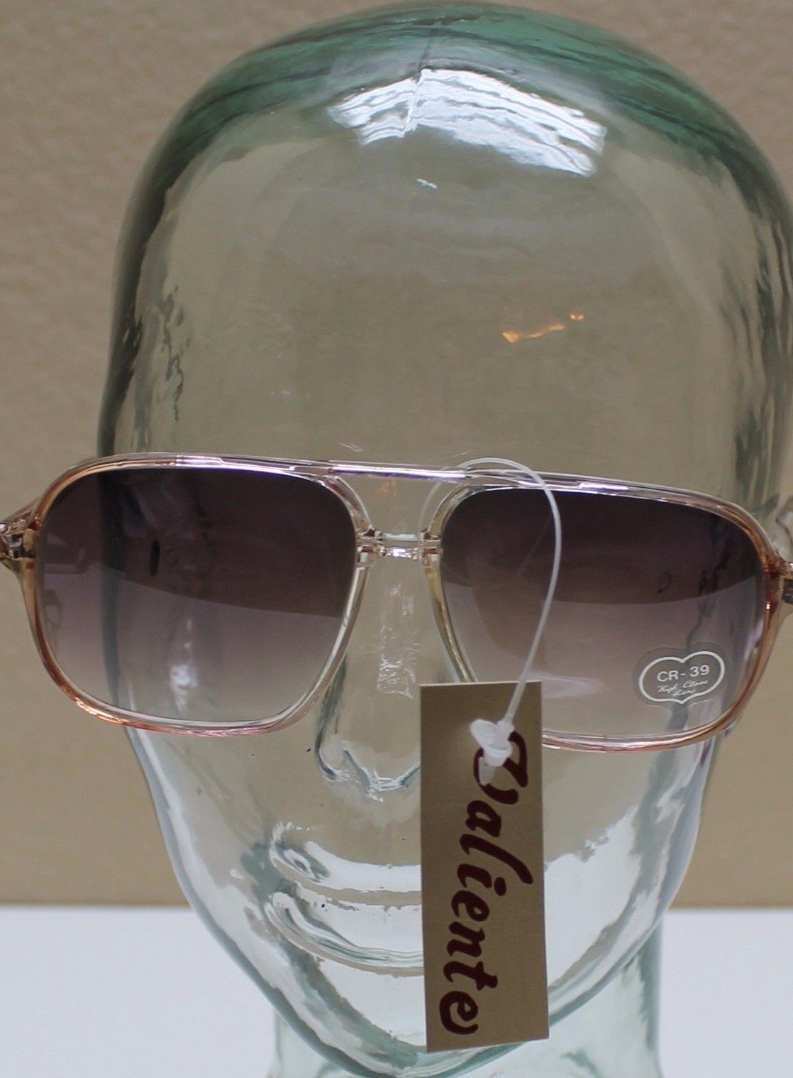 Retro Sunglasses Gradient Grey Lens w Pink Square Frames 100% UV CR-39 each