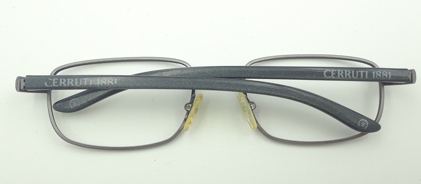 Vintage Cerruti 1881 C7211 E Gray Matte Gunmetal Rectangle Sunglasses Frames