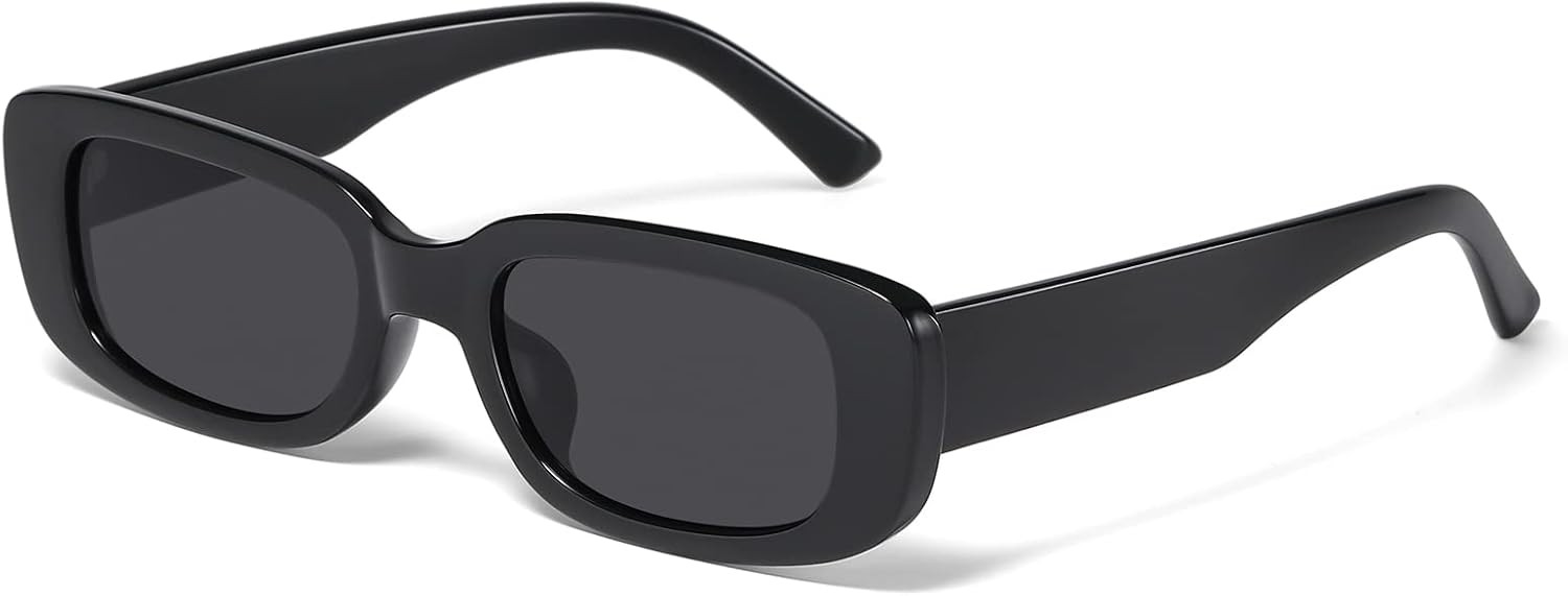 JASPIN Rectangle Sunglasses for Women Men Trendy Y2k Retro 90s Sun Glasses UV Pr