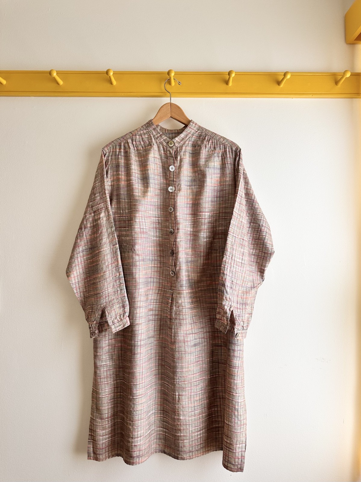 Vintage 70s YVES SAINT LAURENT YSL Rive Gauche made in France silk tunic dress L