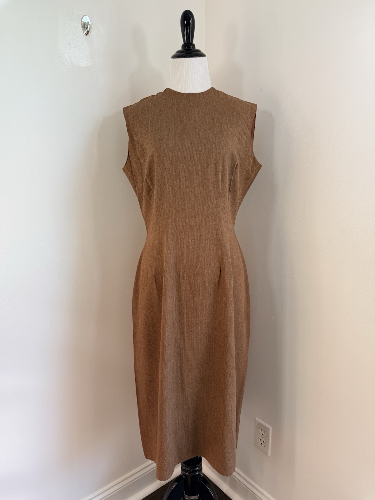 VTG 60s Nelly de Grab Elegant Midi Dress Sz 10 Wiggle Bombshell Fitted