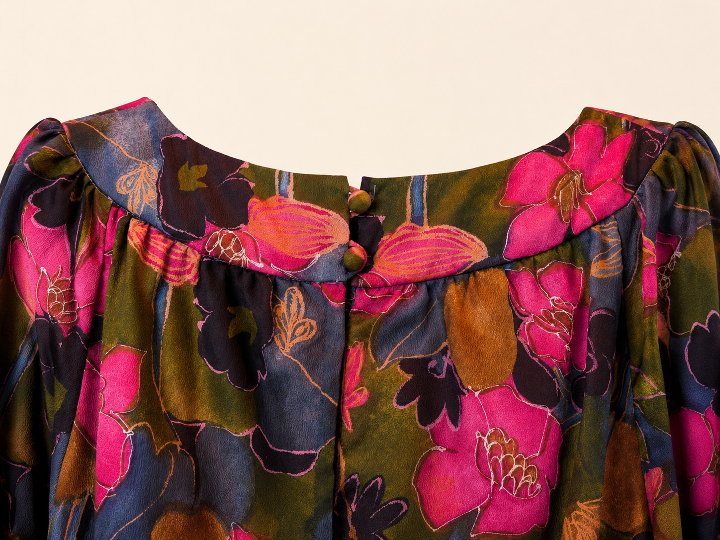 VTG 70s/80s Tori Richard Hawaiian Sheath Dress Small/Medium