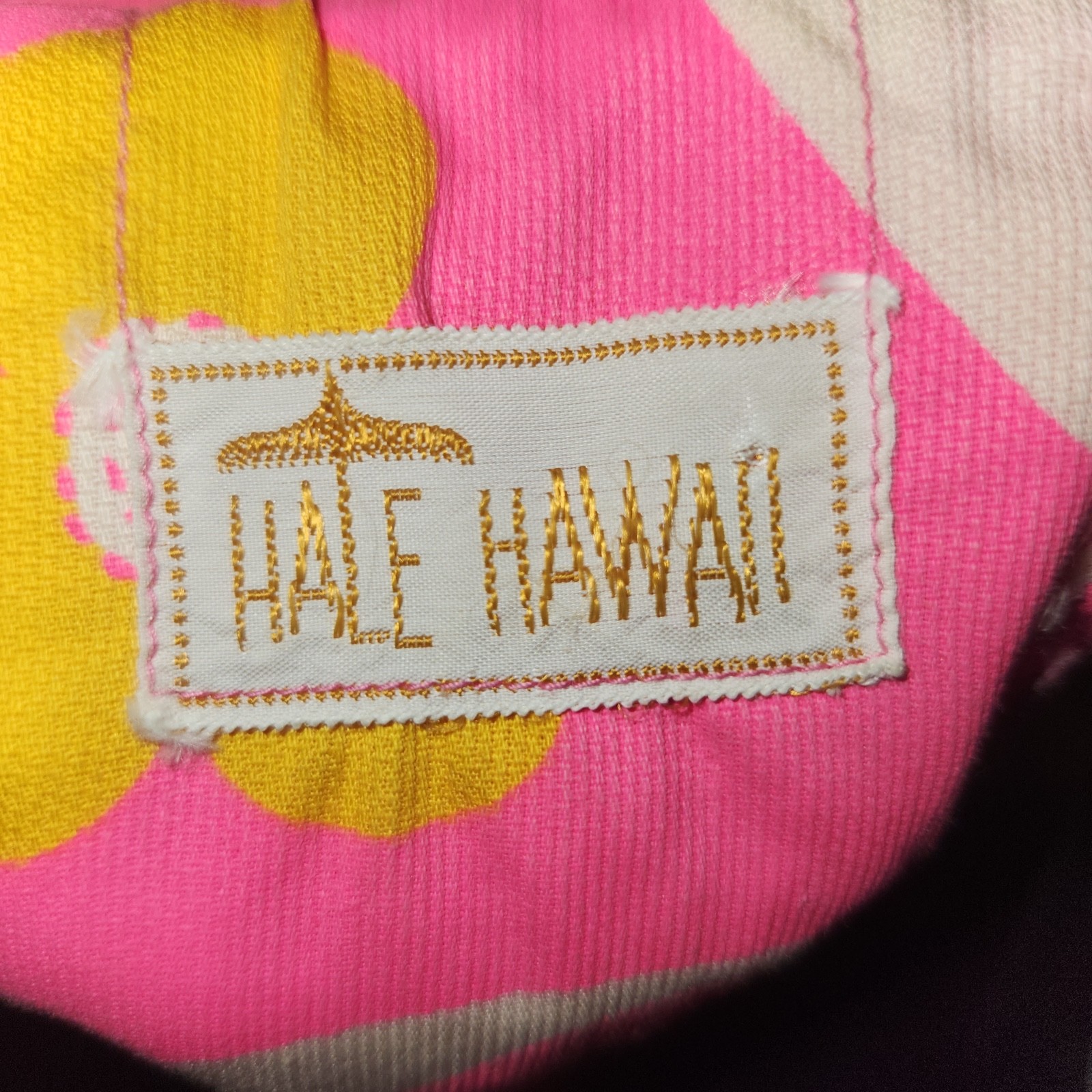 VINTAGE HALE HAWAII GOGO DRESS Aloha Hawaiian MOD PINK FLORAL SLEEVELESS 60s POP