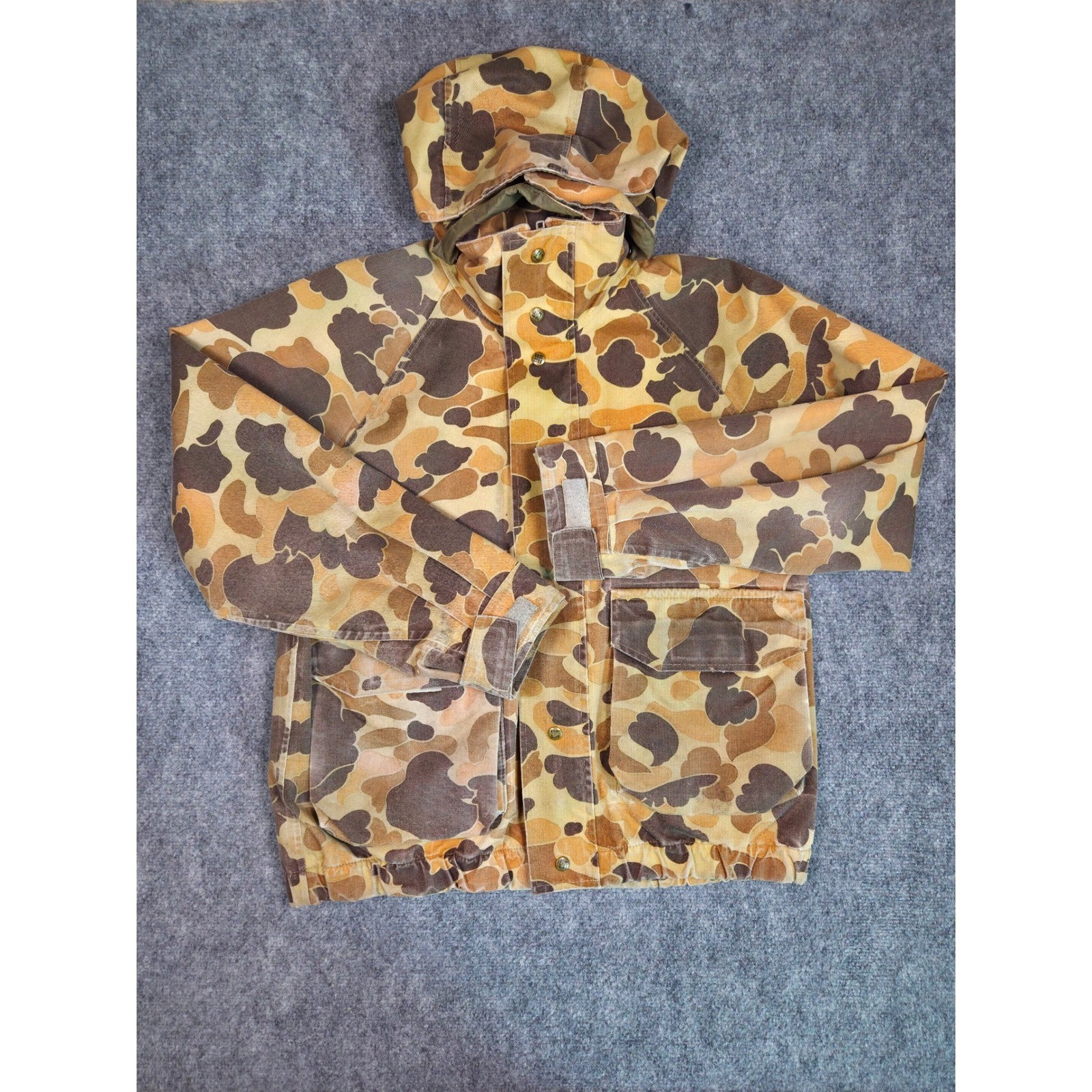 Vintage Columbia Jacket Mens L Brown Duck Camo waterproof thinsulate Made in USA