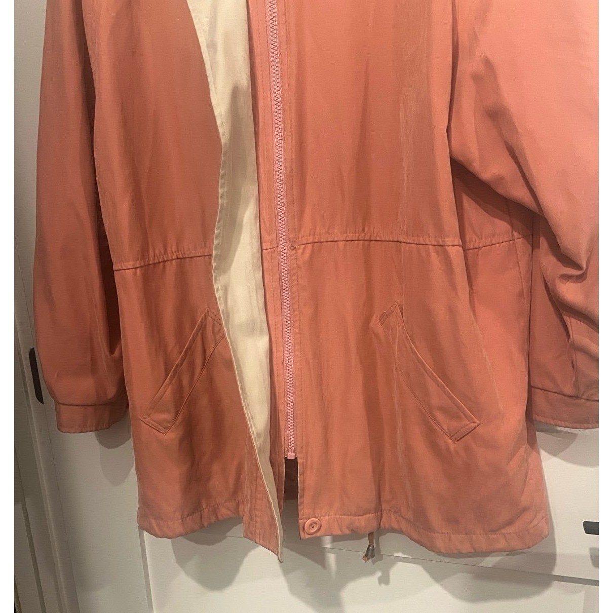 Vintage London Fog Women’s Coral Utility Jacket with Zip and Pockets