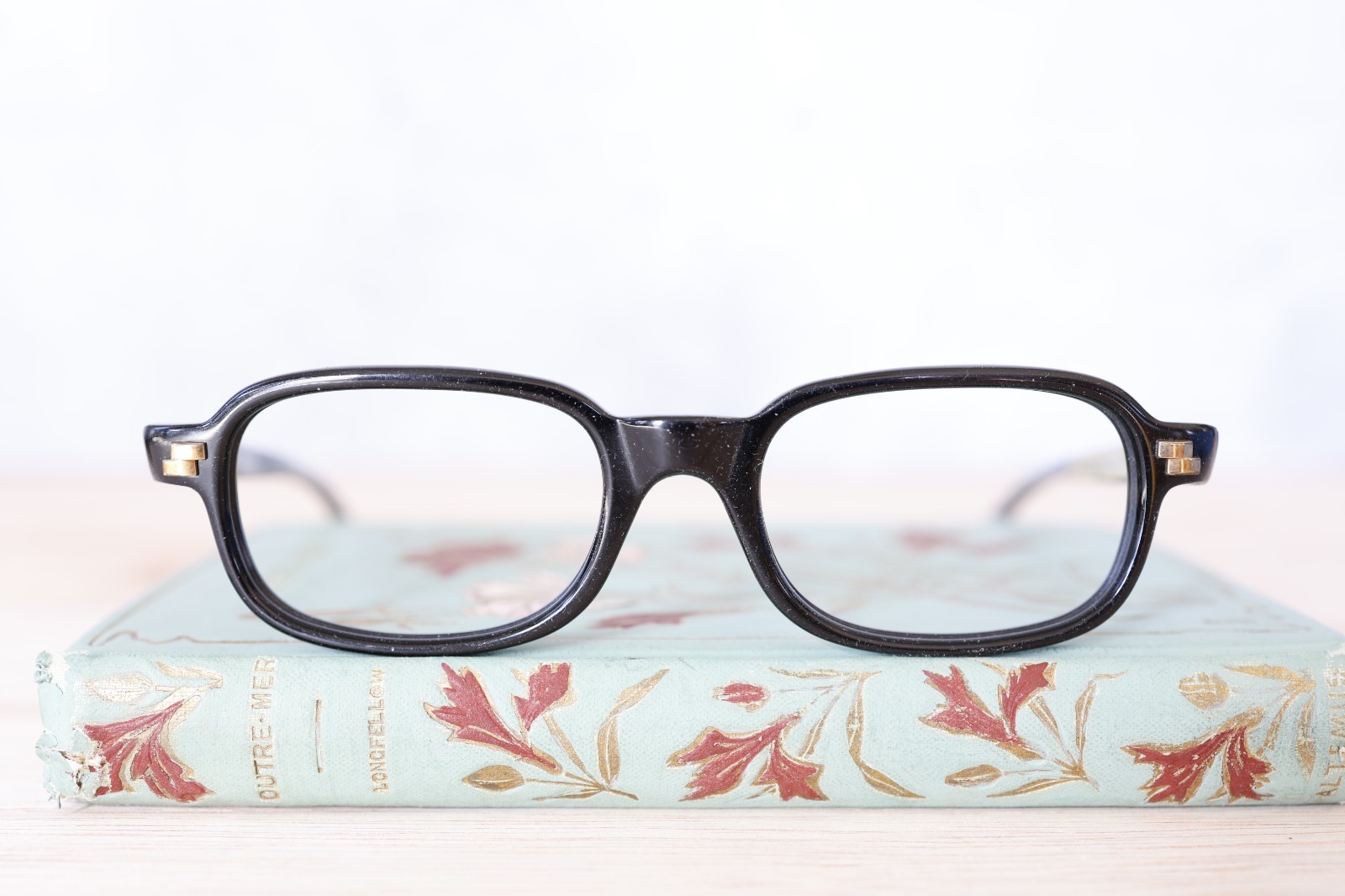 Vintage eyeglass 1960s Made In Germany by saphira oval shaped Black