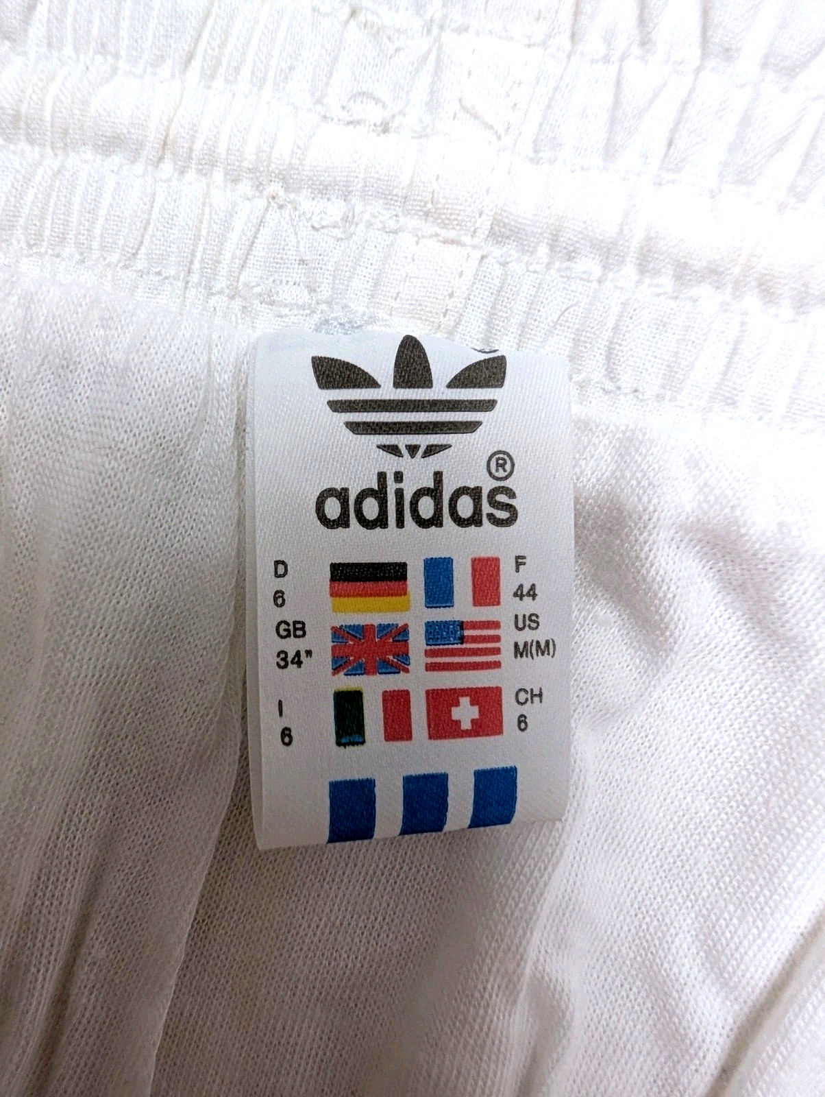 Adidas Cotton Shorts D6 Football Gym Pants Vintage Retro White Sports Running Gym