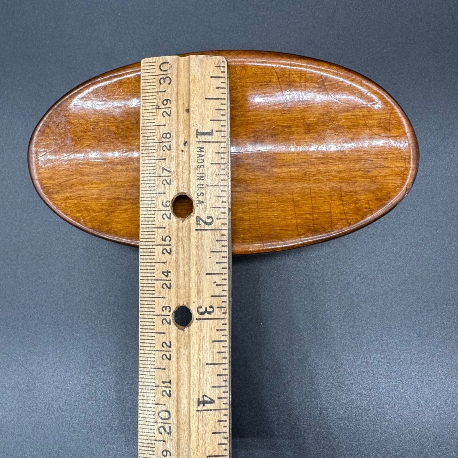 Vintage Shoe Brush Royal Sweden Wooden Natural Synthetic Bristles Oval Retro