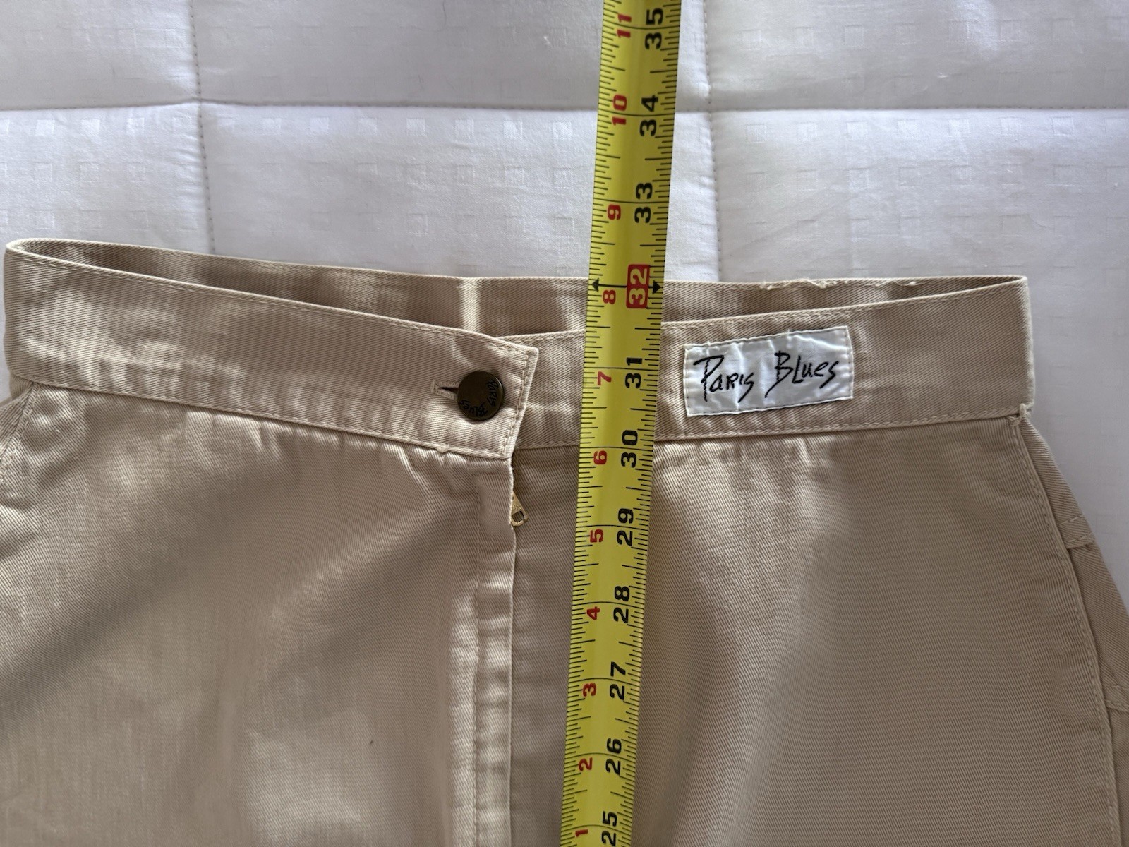 VTG 1980’s Women’s Paris Blues Tan Long Skirt Size 11 Fits Small