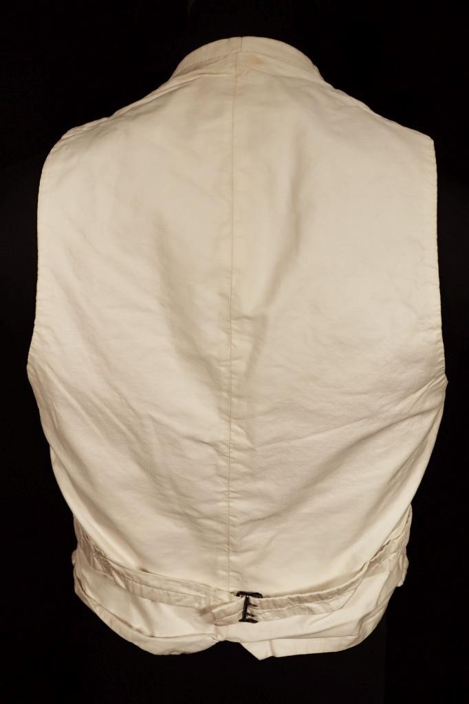 Vintage Men’s Edwardian Off White Collar Vest Size Small Very Good Condition