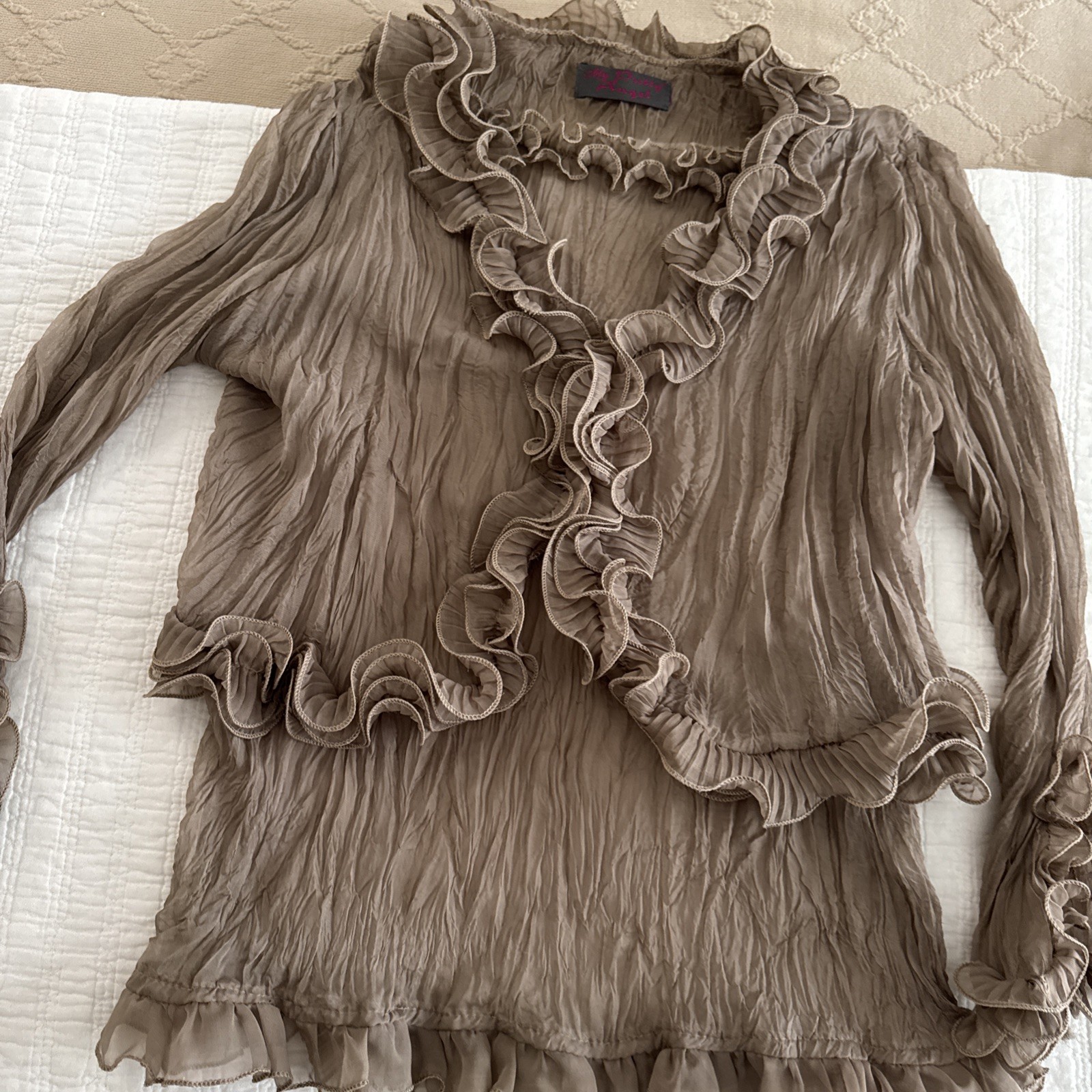 My Pretty Angel Long Sleeve Multi Ruffled Top. No Tag.. See Photos Unique