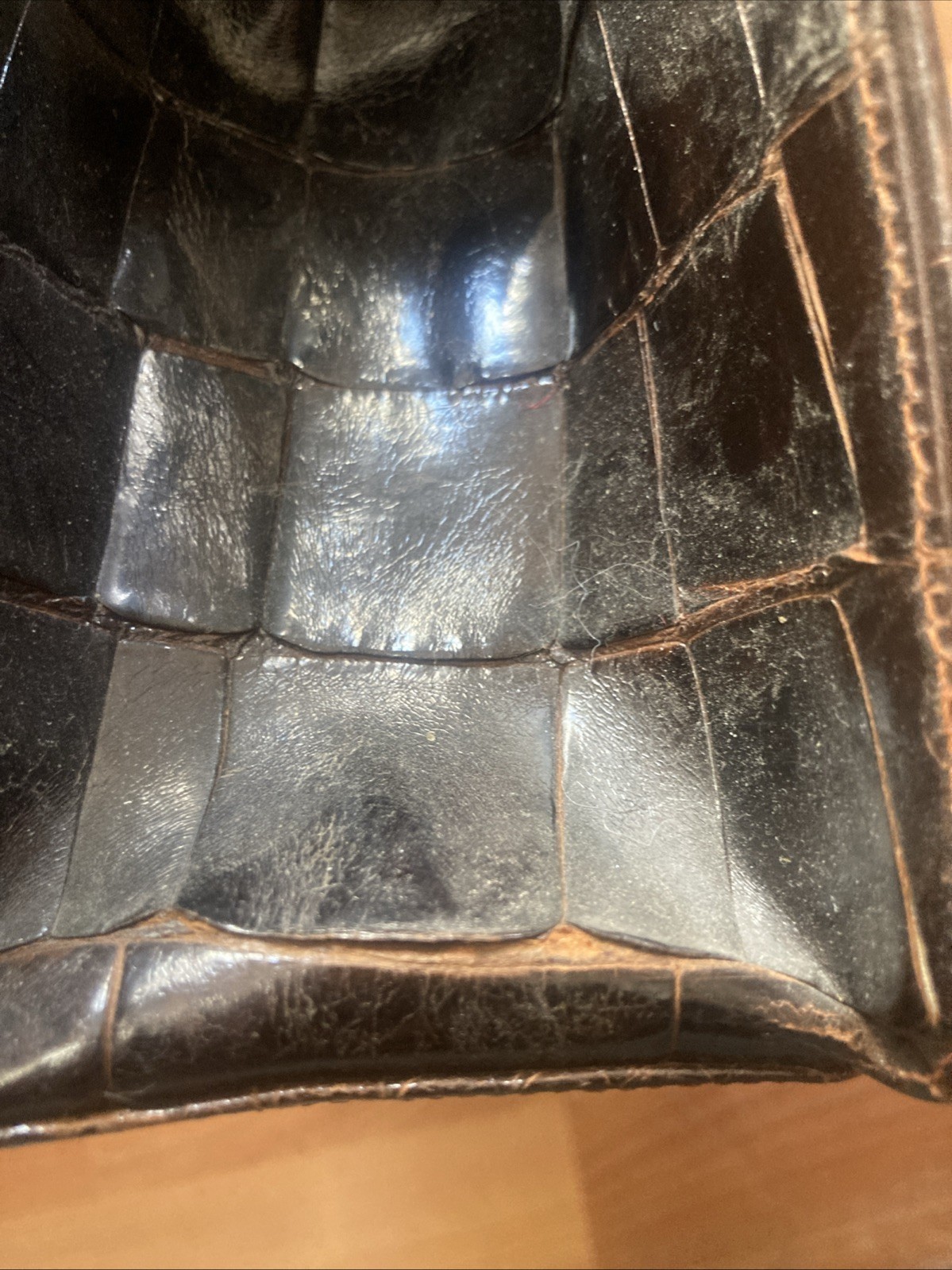 Vintage Kow Hoo Hong Kong Crocodile? Purse Mid Century Modern Handbag