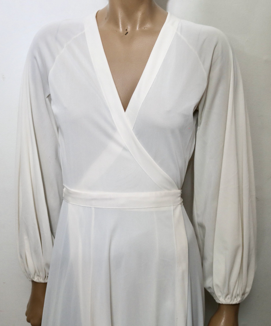 CHRISTIAN DIOR vintage Miss Dior wrap lounge wear gown M