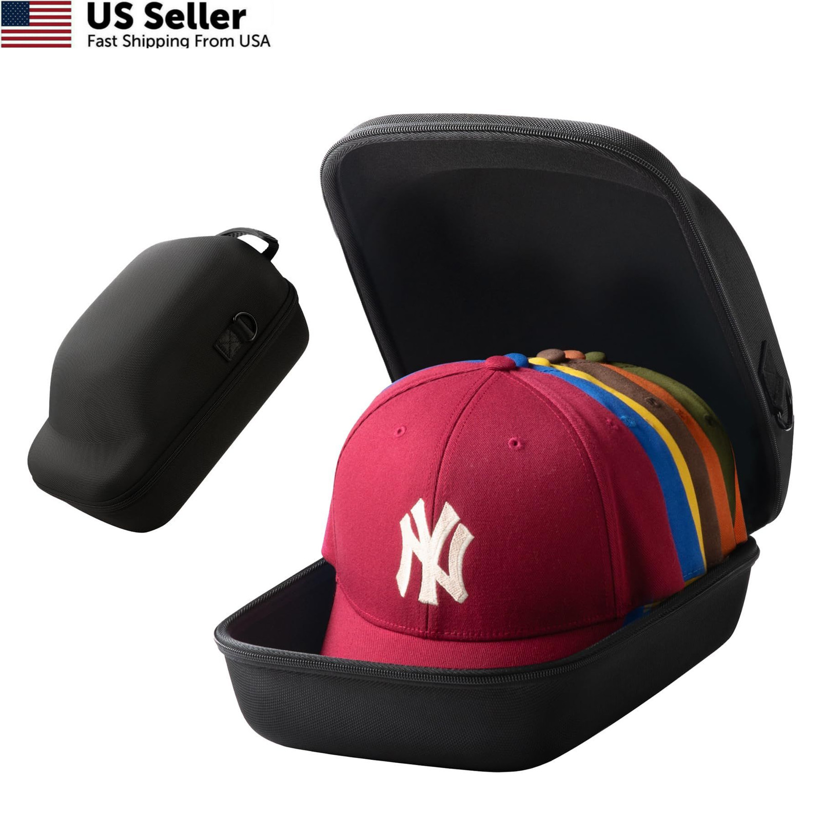 OZUECCR Hard Hat Travel Case – Storage for Baseball Caps with One Size, Black