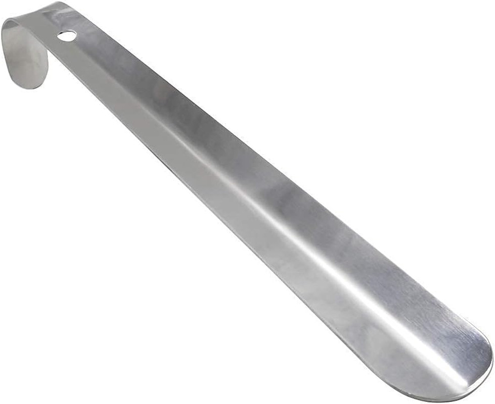 Metal Shoe Horn Long Handle, 12 Inch Long Handled Stainless Steel Shoe Horn for