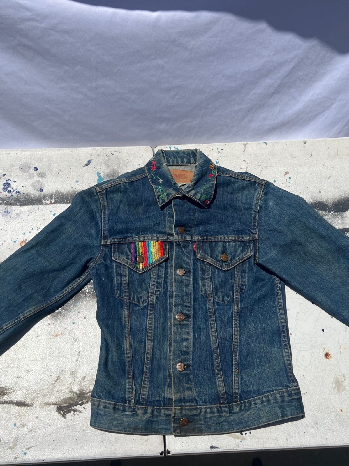 70s Levi’s Big E Custom Embroidered Denim Jacket