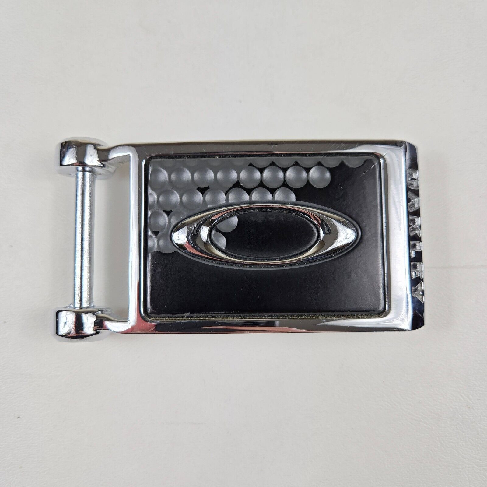 Vintage Oakley Golf Belt Buckle Only Gorpcore Y2K 2000s Black Gray Chrome GUC