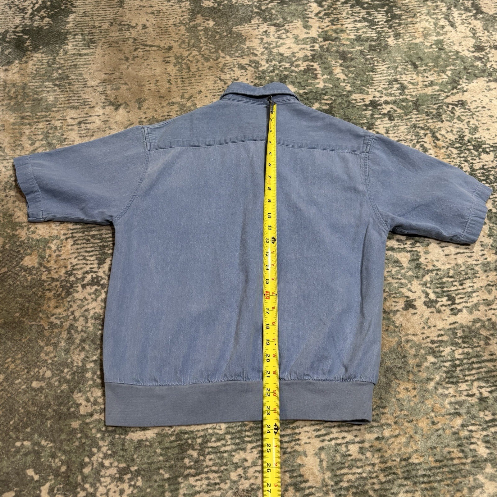 Vintage John Blair banded-bottom pullover shirt Small Retro Streetwear Grandpa