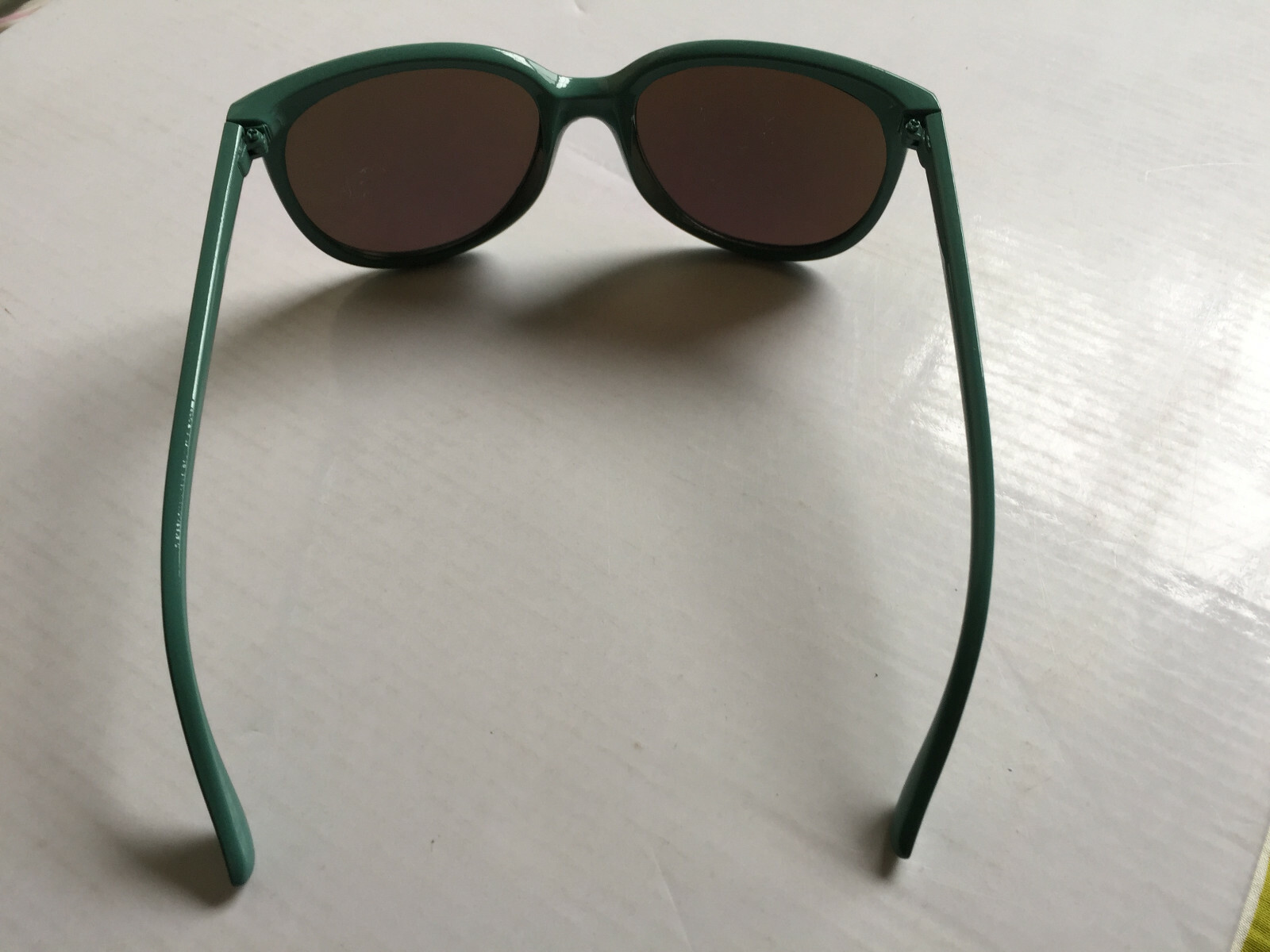 Mirror sunglasses mint green frame purple lens 100% UV protection