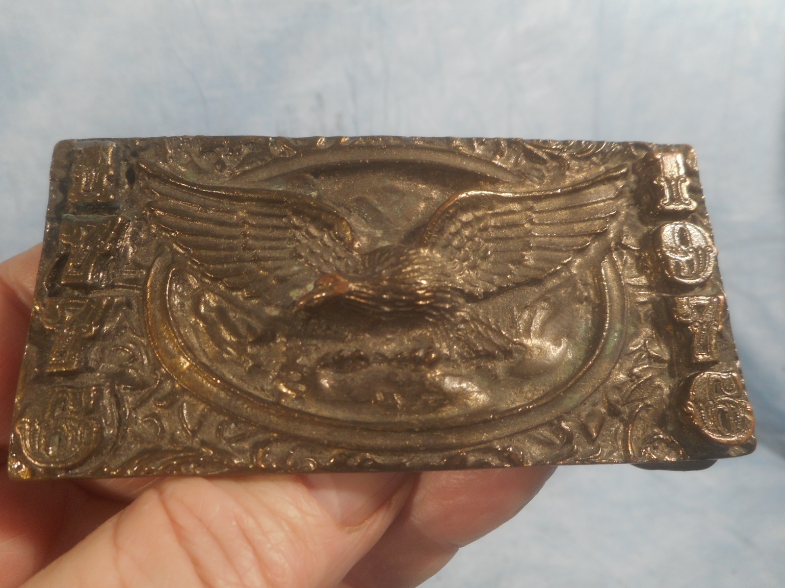 Vintage “1776 EAGLE 1976” Belt Buckle 70s Adezy Denver USA