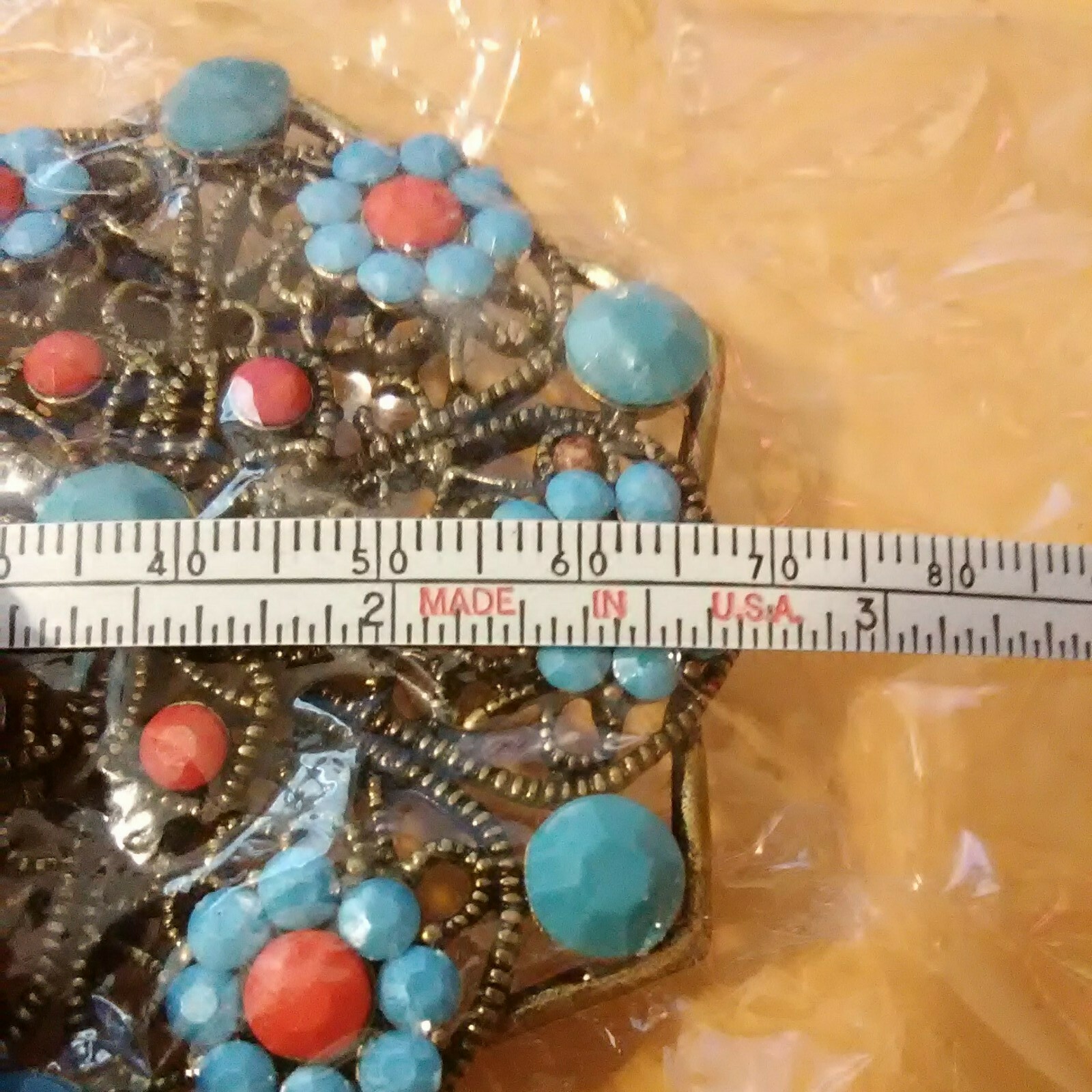 BEAUTIFUL WOMEN’S BEADED BELT BUCKLE GREAT FOR ANY COLLECTION NEW!