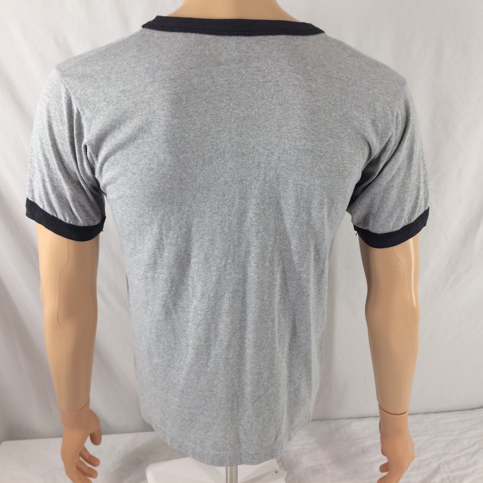 Vtg Vietnam Veteran Ringer T-shirt Medium Bald Eagle Single Stitch Kansas