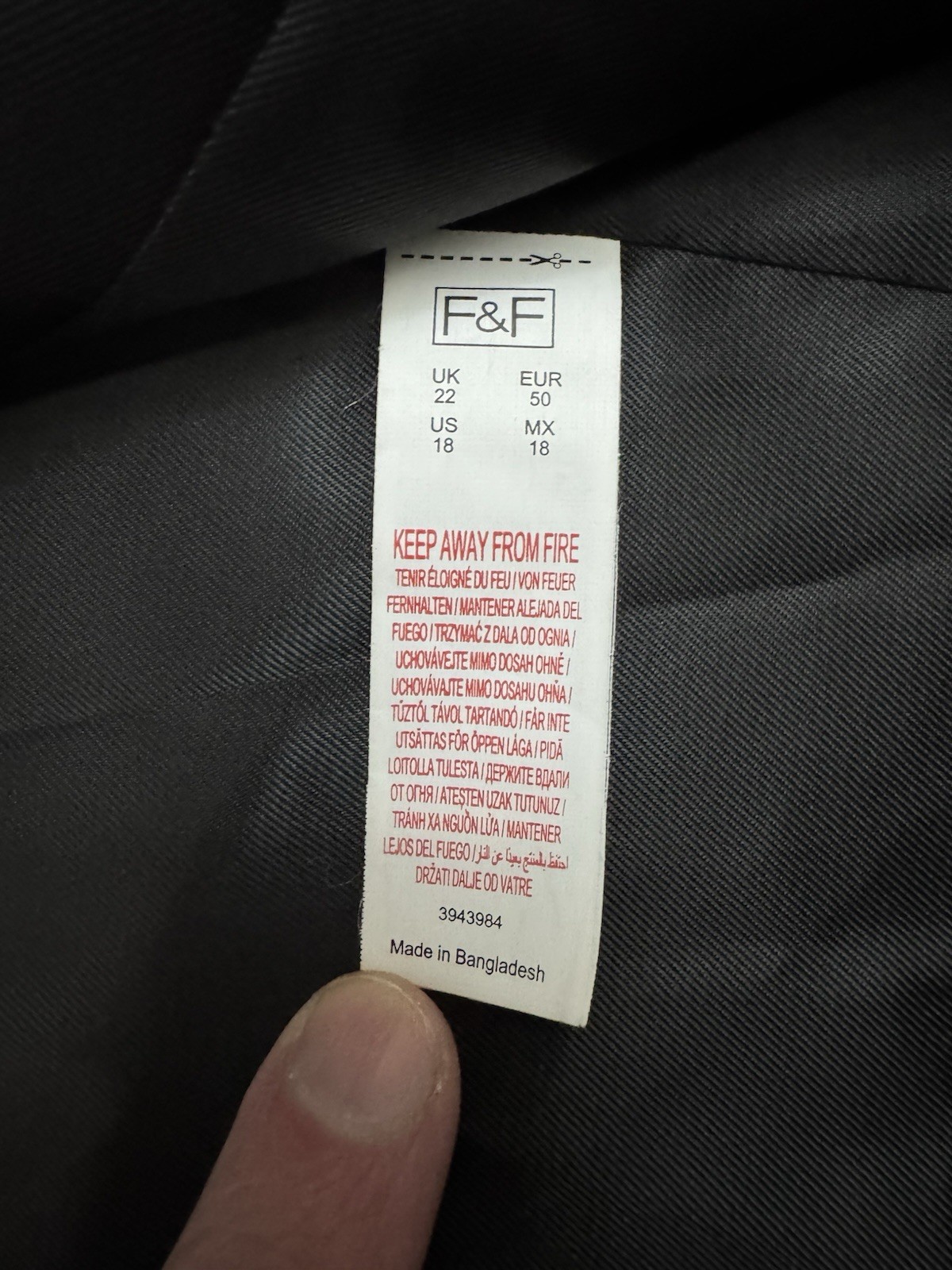 F&F open jacket Size 18 C114