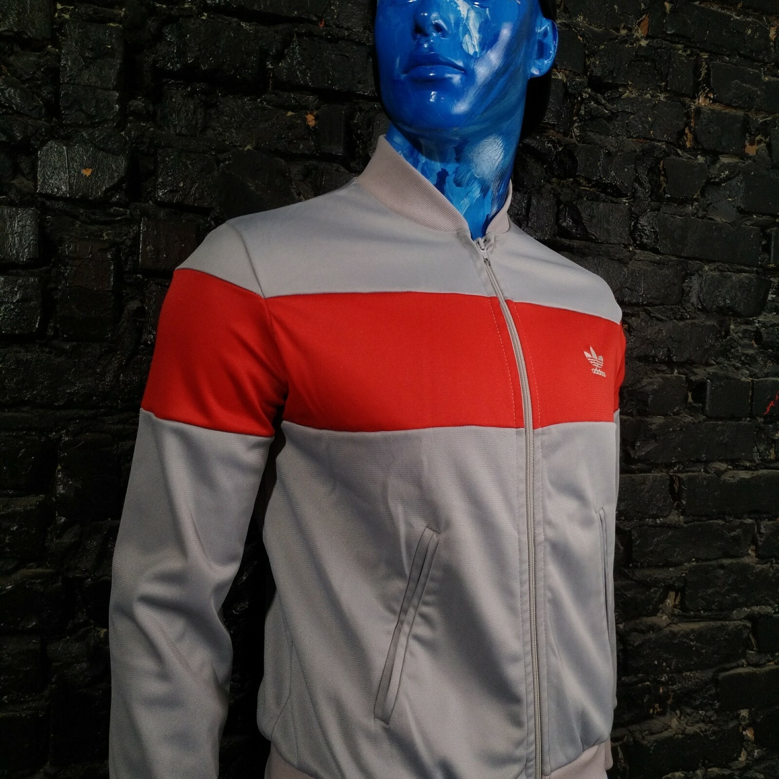 Adidas Vintage Jacket With Zipped Made In England Polyester Mens Size 5’6”