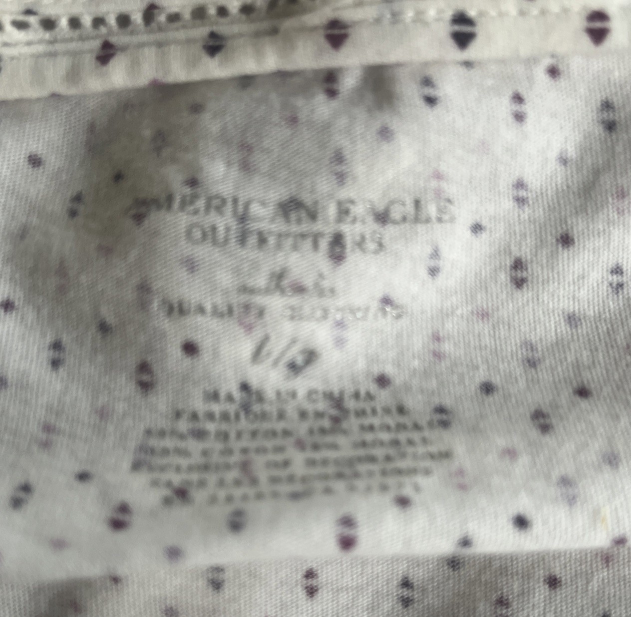 Vintage American Eagle Y2K Babydoll Top Large Henley Tiny Dot Bella Swan READ