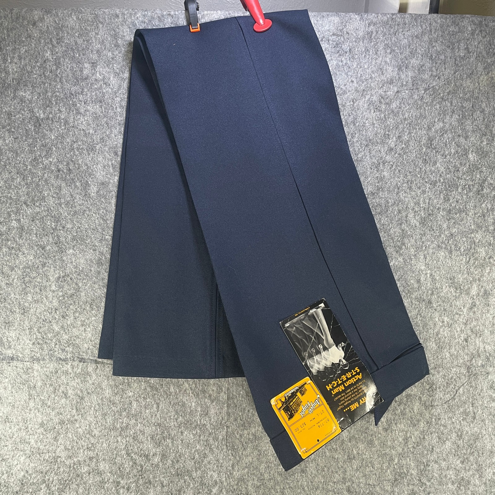 Vintage 70s Angels Flight Tobias Kotzin Blue Suit Disco Dress Pants 27×34 USA