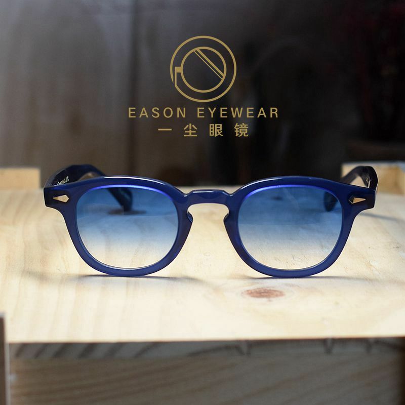 Vintage blue gradient sunglasses mens Johnny Depp SAPPHIRE acetate glasses UV400
