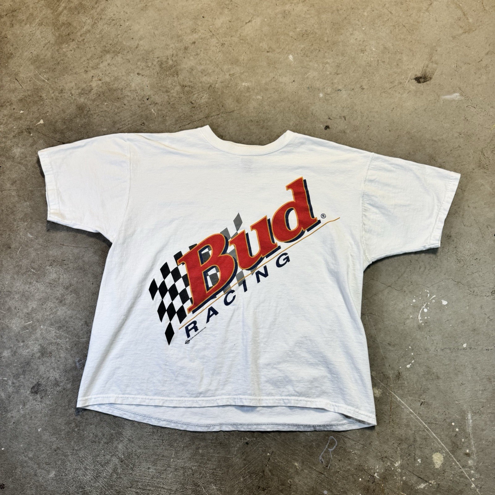 Vintage 1999 Bud Racing NASCAR Graphic T Shirt Mens XL