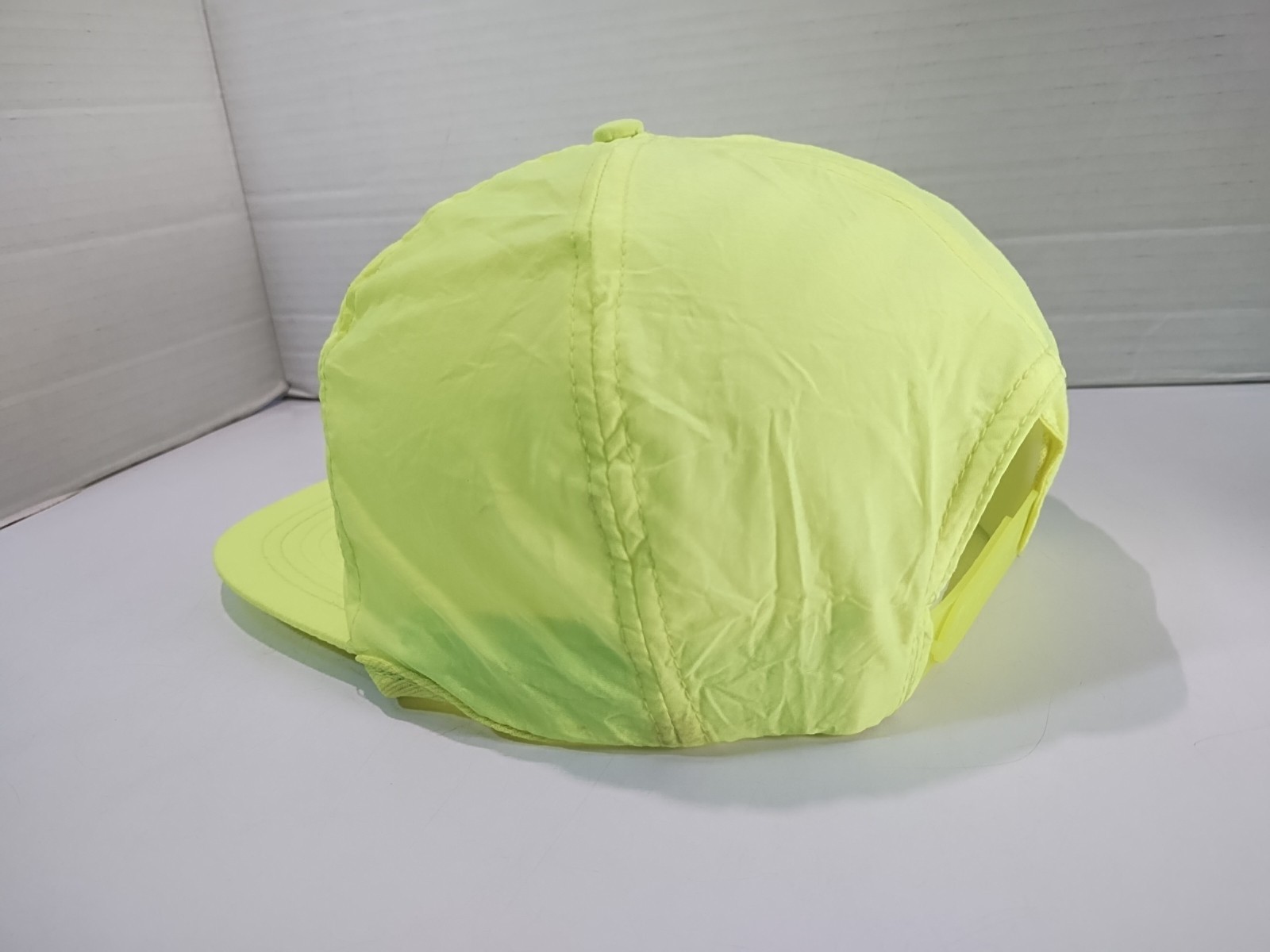 Vintage Vantage Cup Golf Snapback Hat Neon Yellow Cap Adjustable Retro 80s RJR