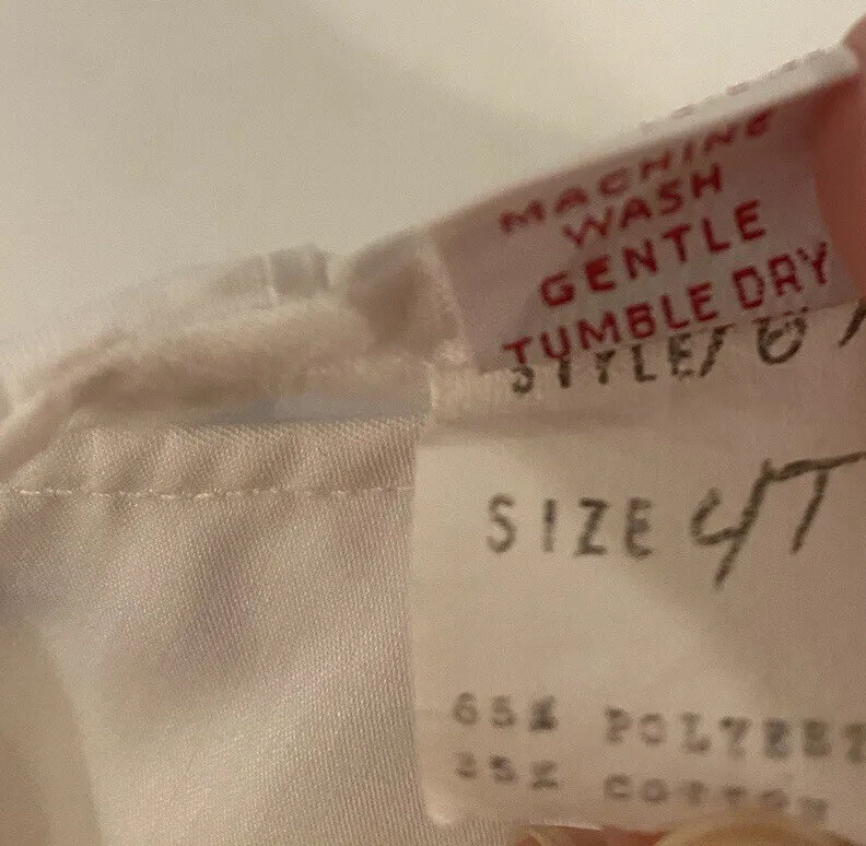 Vintage The Smockery Girl’s Size 4T White Polyester/Cotton dress