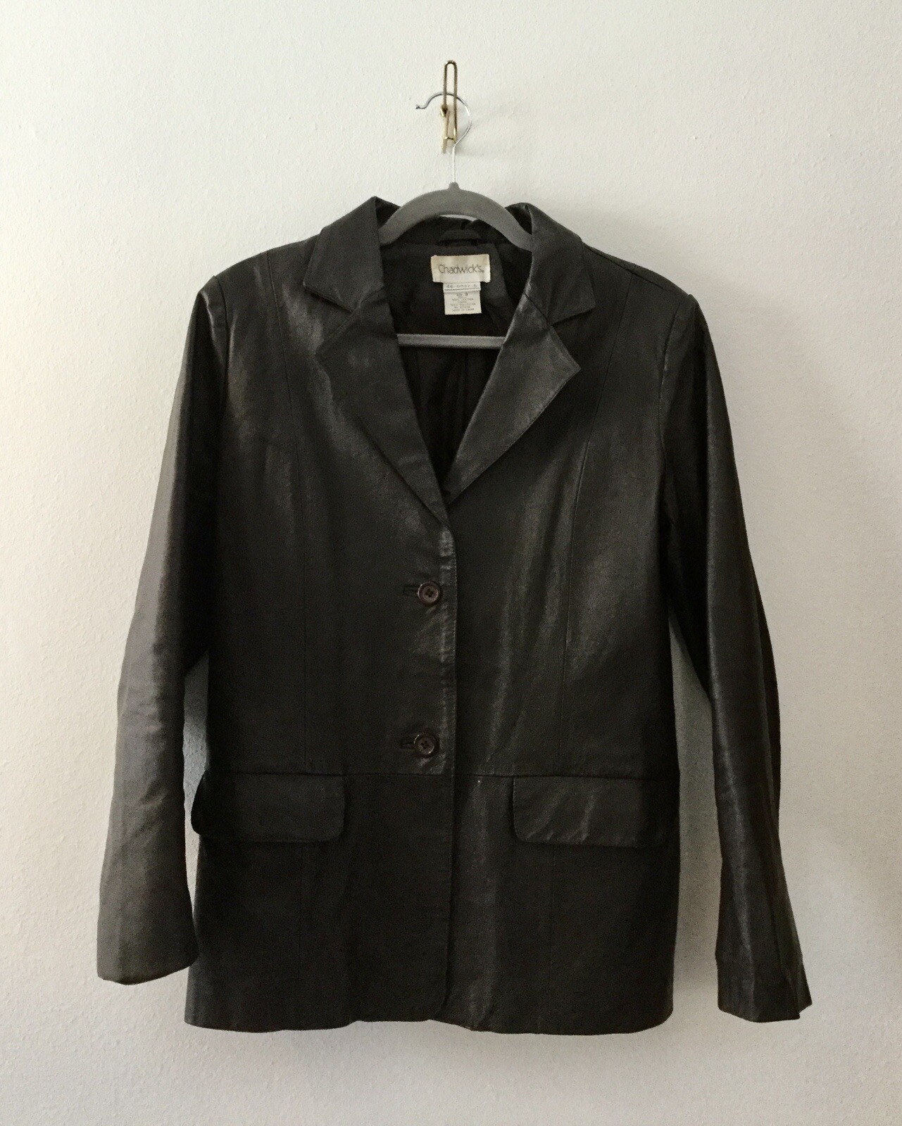 Vintage Chadwicks Leather Blazer Sz 8 Casual Plum Deep Purple 90’s (073R)