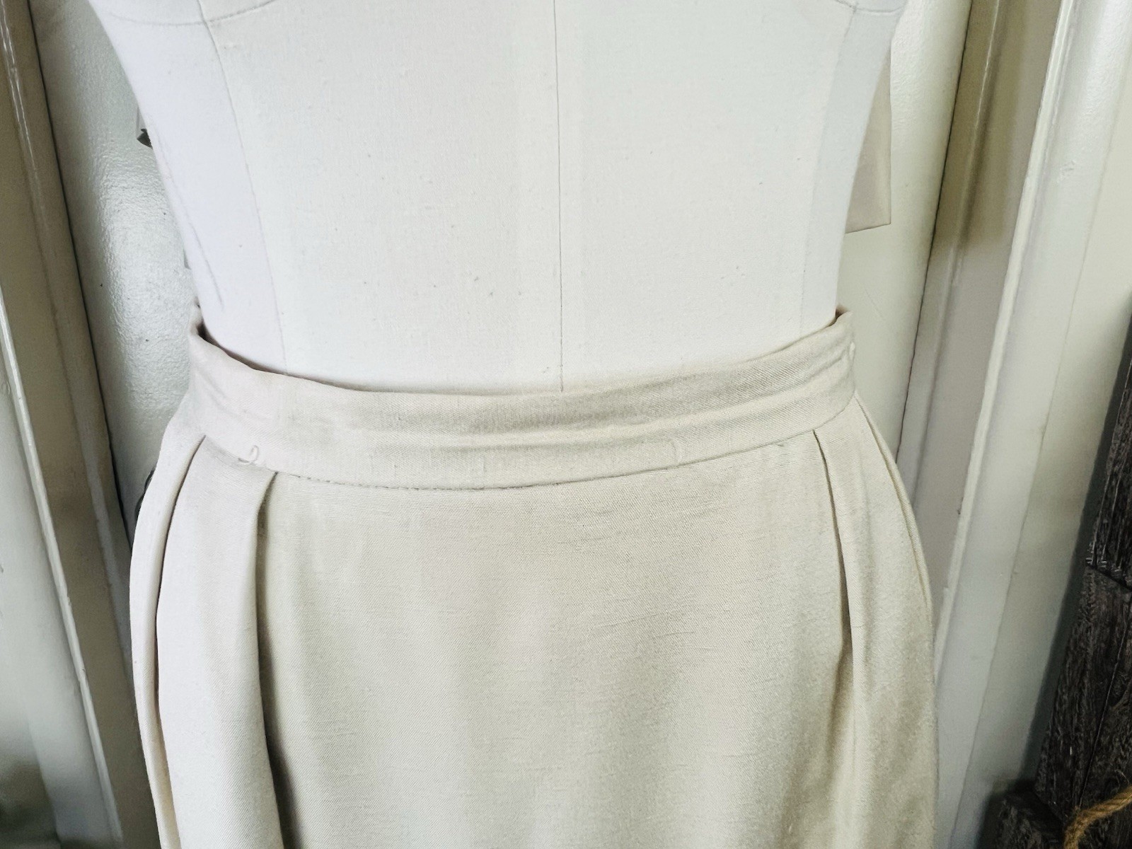 80’s Christian Dior Skirt Suit Women’s Sz:10 Cream/off White Prime Double Breast