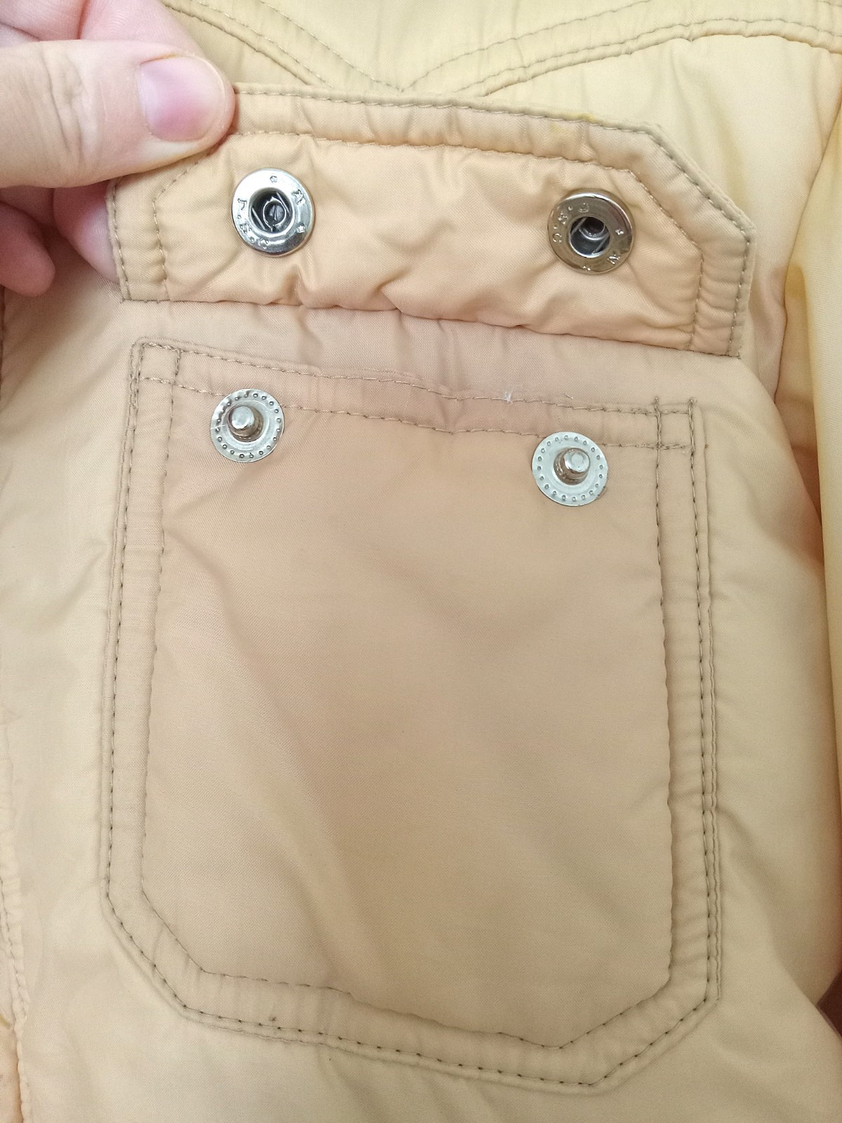 Vintage Sigallo Retro Waterproof Tan Ski Jacket Medium Nylon Insulated